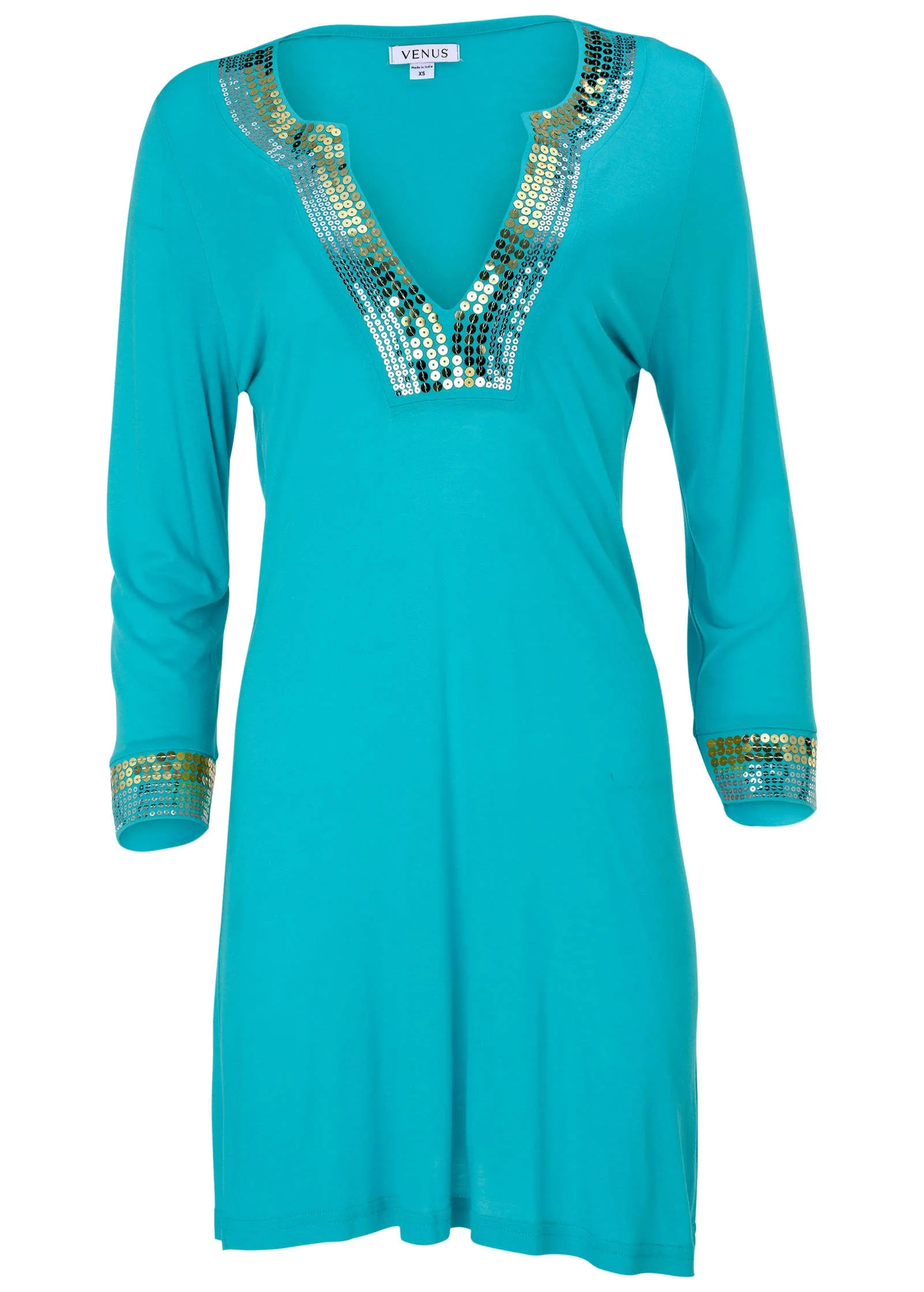 Sequin Cover-Up Dress - Aqua Reef - Image 4