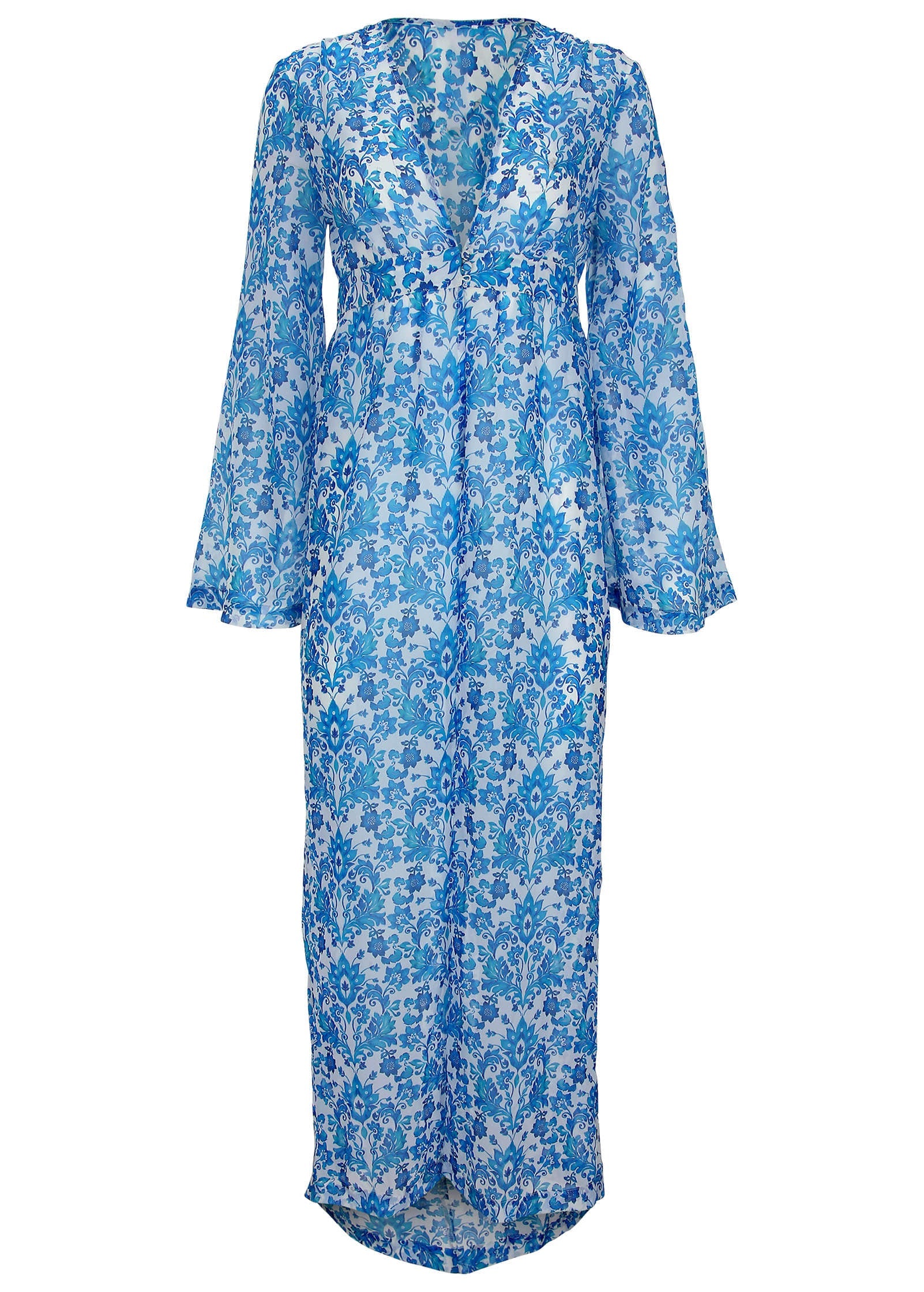 Sea Breeze Kimono Cover-Up - Delicate Floral - Image 3