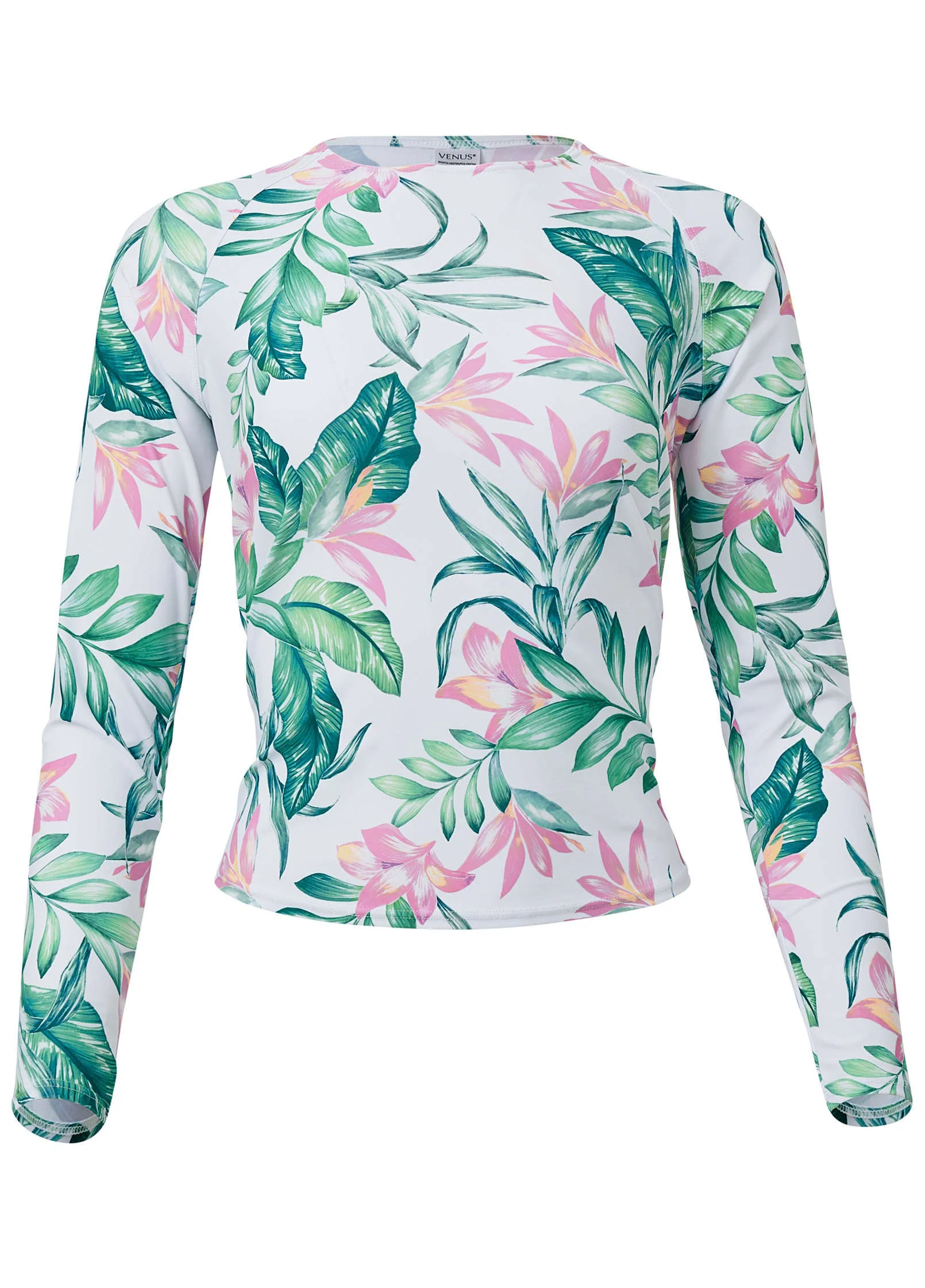 Relaxed Fit Rash Guard - Tropical Garden - Image 3