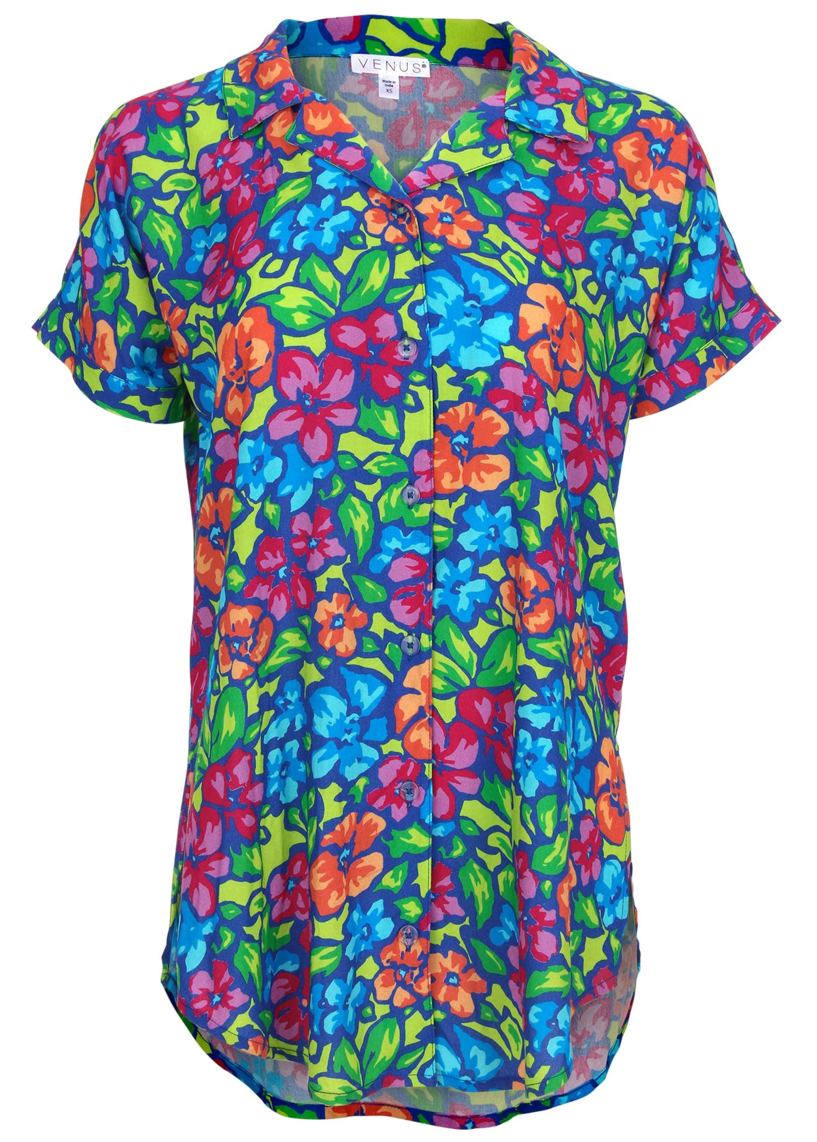 Beach Button Down Shirt - Flower Garden - Image 3