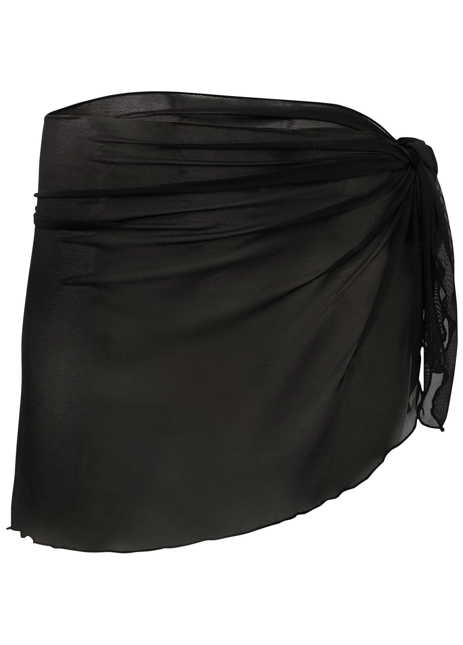 Mesh Wrap Skirt - Black Beauty - Image 3