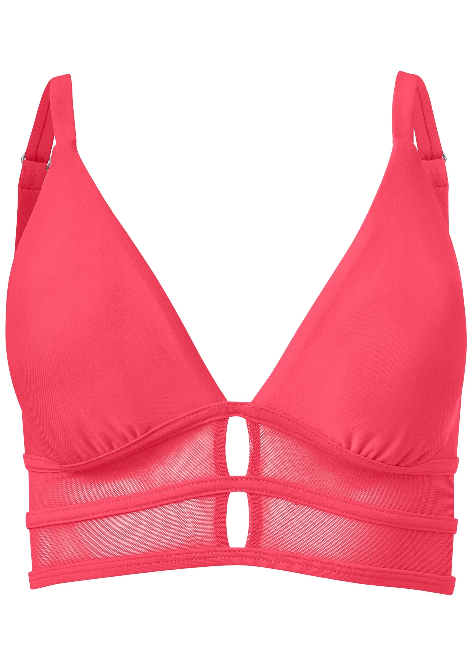 Long Line Bikini Top - Sunset Pink - Image 3