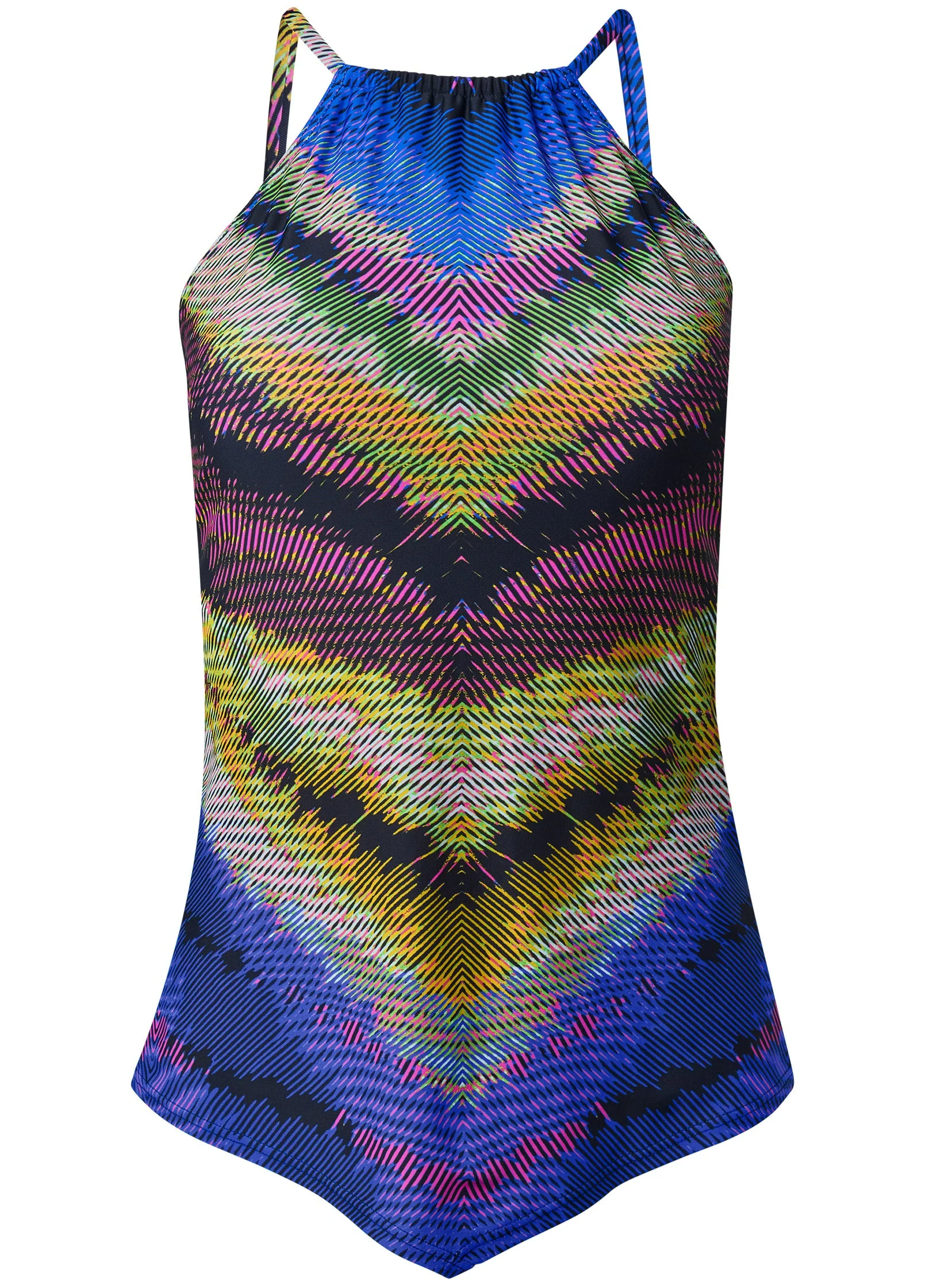 Hanky Hem High-Neck Tankini - Island Life - Image 3
