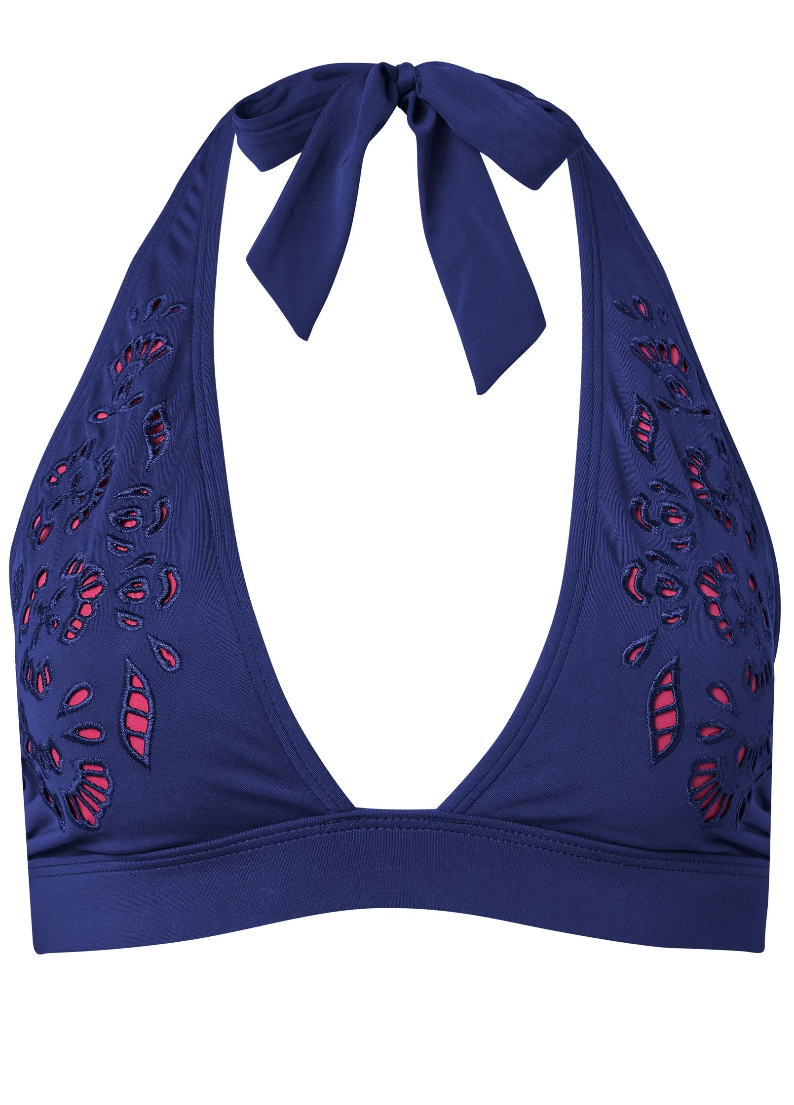 Eyelet Halter Top - Ultramarine Blue & Sunset Pink - Image 5