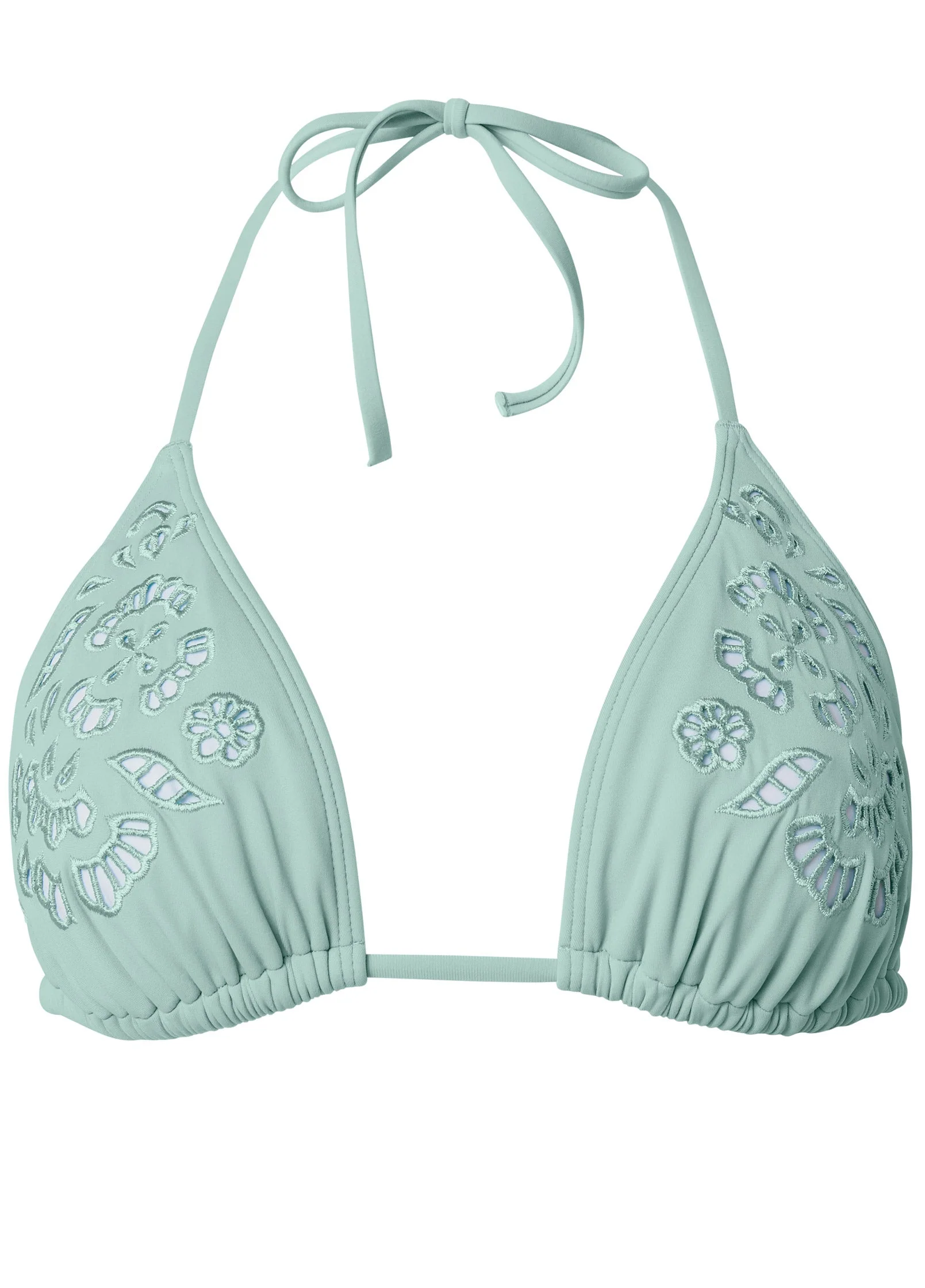 Eyelet Cutout Triangle Top - Blue Endeavor & Pearl White - Image 4