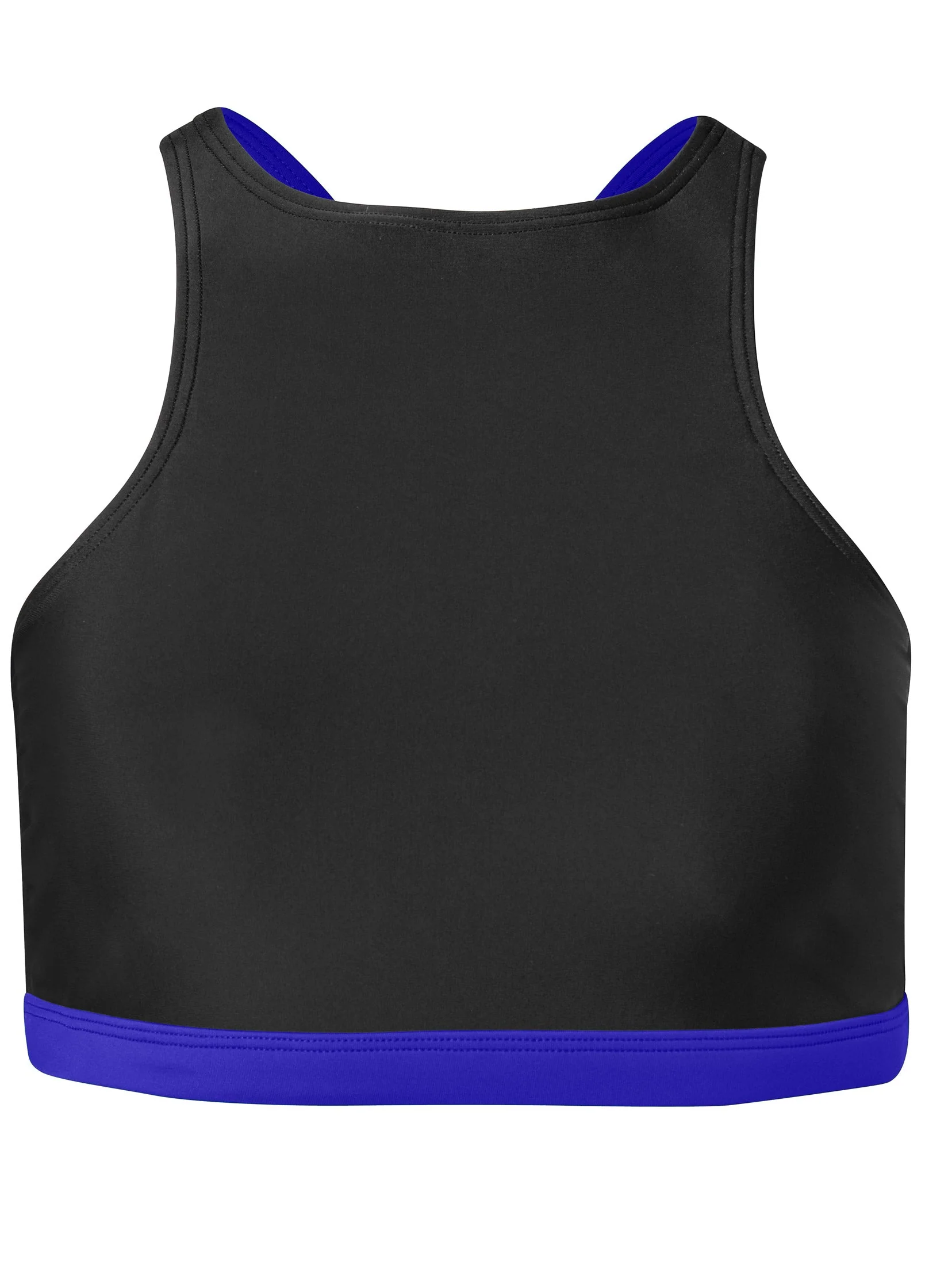 Strappy Back Sport Top - Cobalt & Black - Image 3