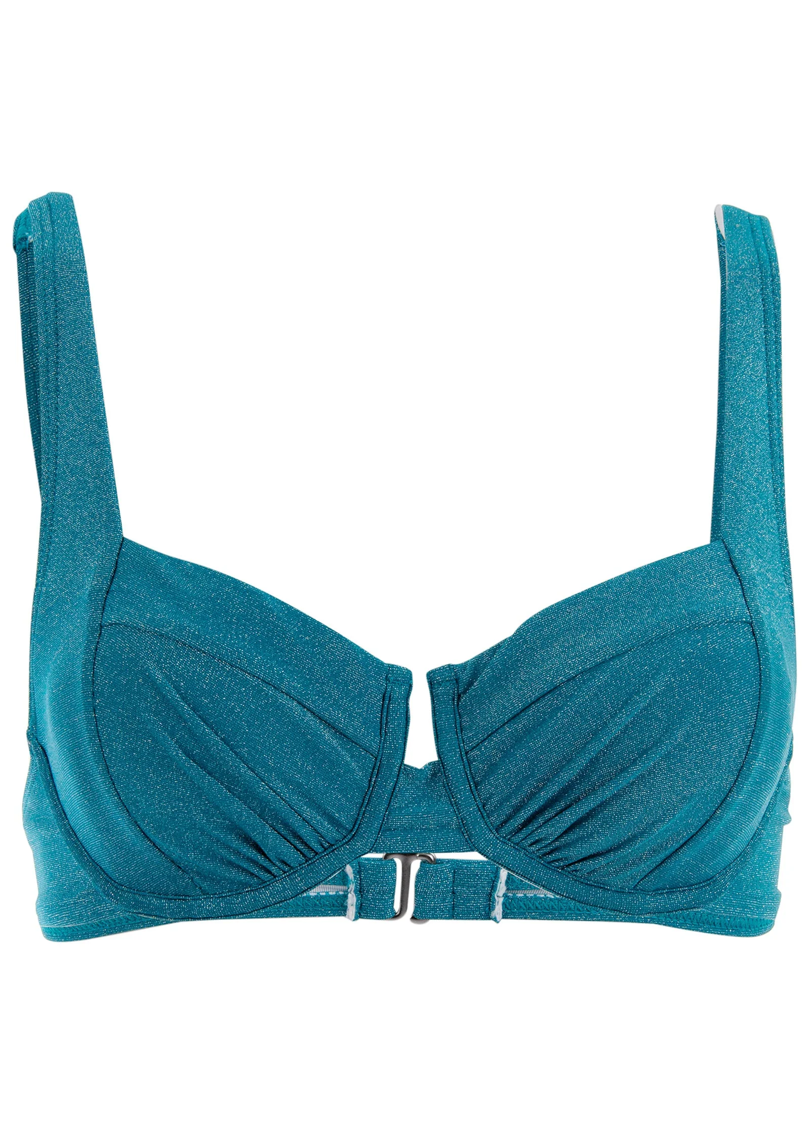 Color Block Underwire Top - Deep Teal - Image 3
