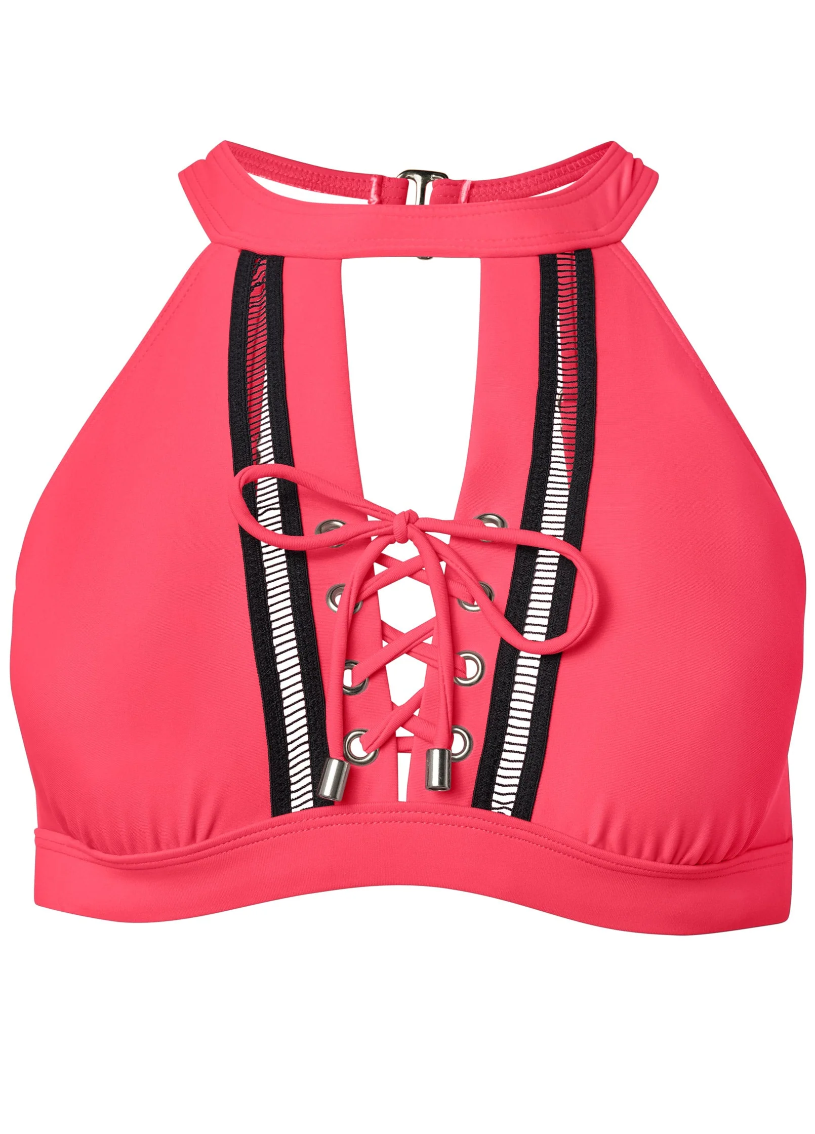 High Neck Detailed Top - Sunset Pink - Image 3