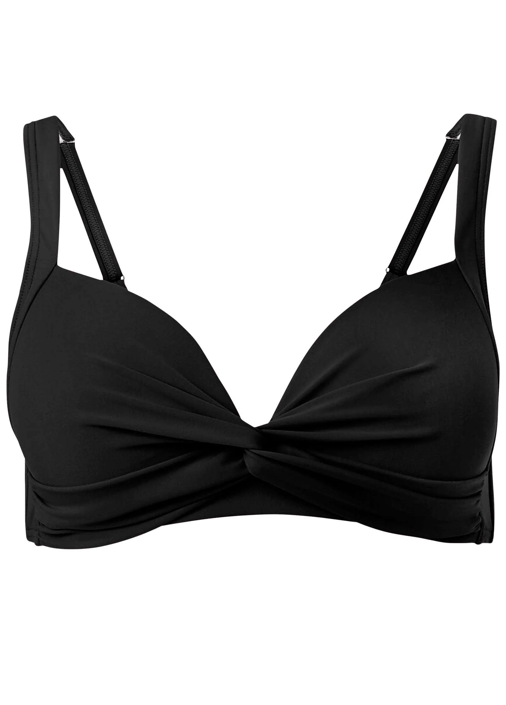 St Lucia Twist Bikini Top - Black Beauty - Image 3