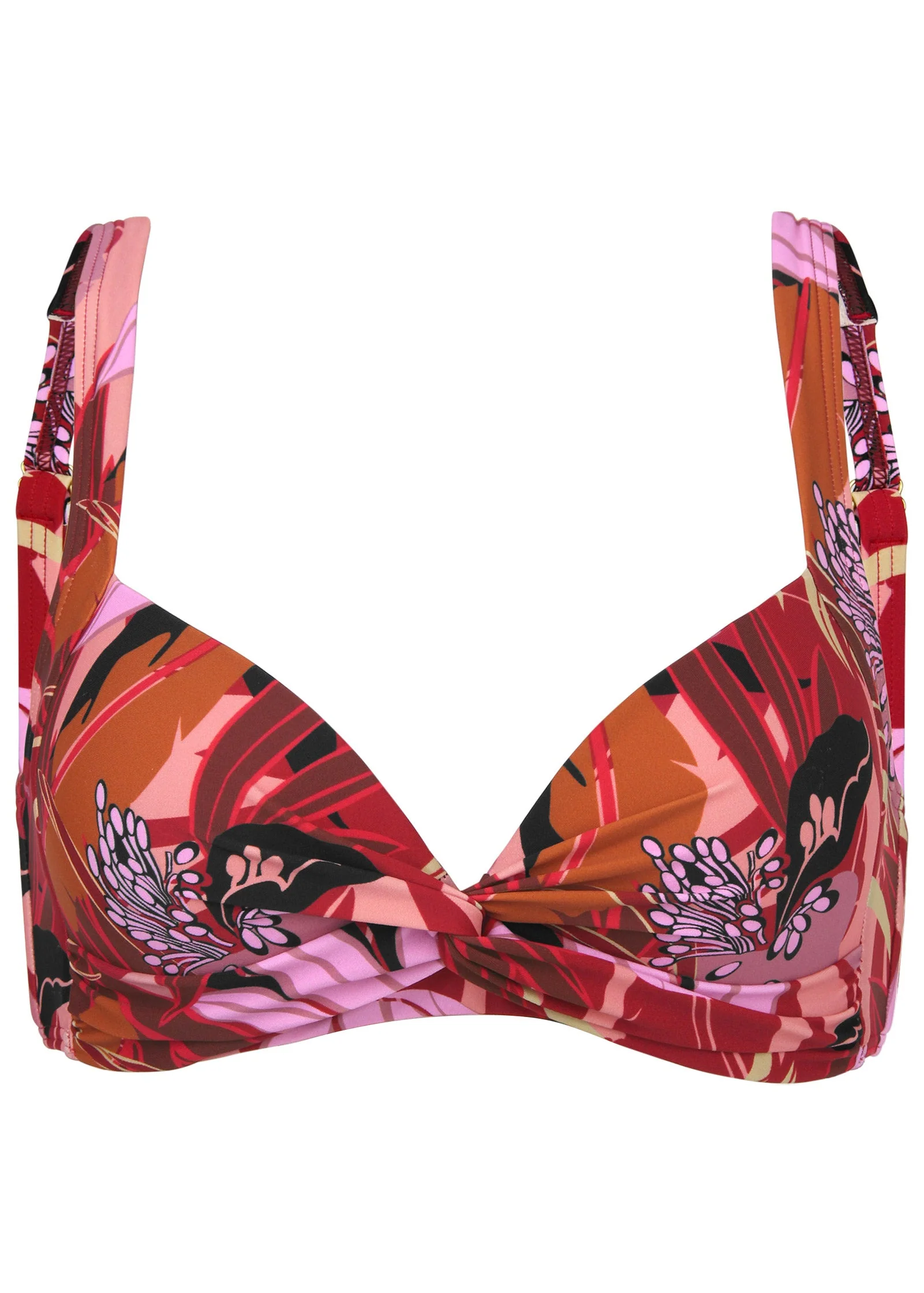 St Lucia Twist Bikini Top - Exotic Floral - Image 3