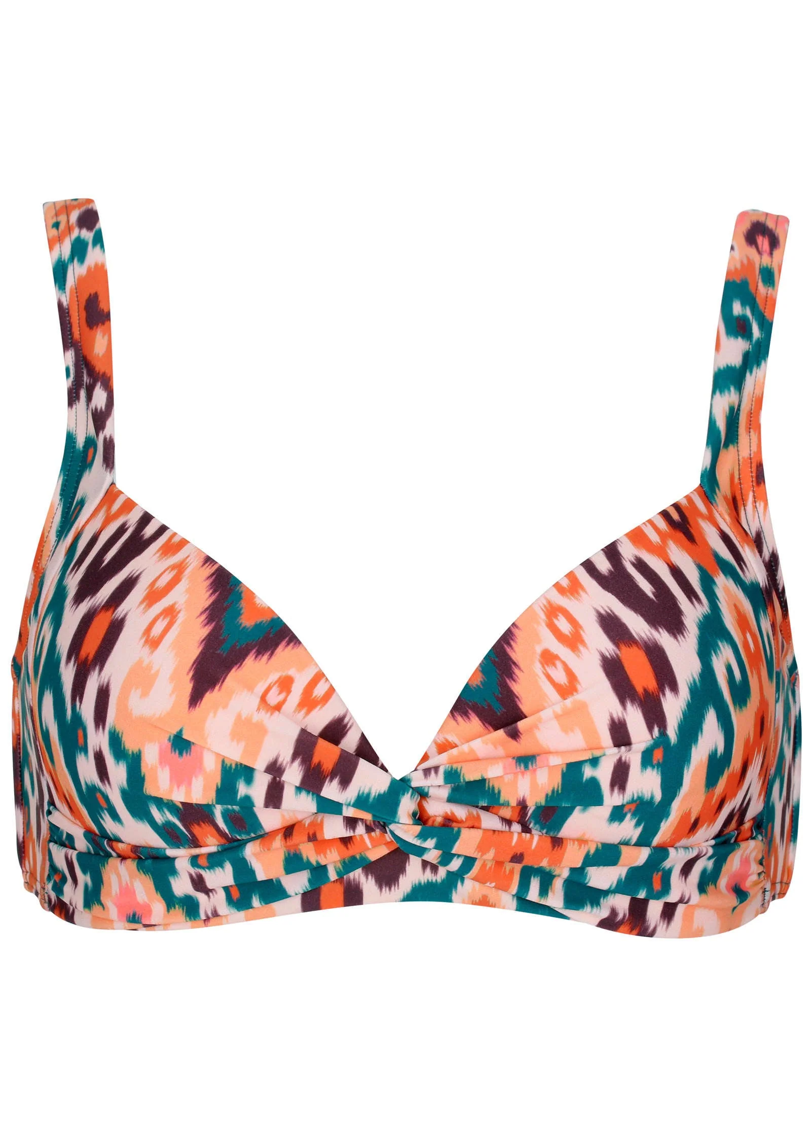St Lucia Twist Bikini Top - Ikat Chandelier - Image 3