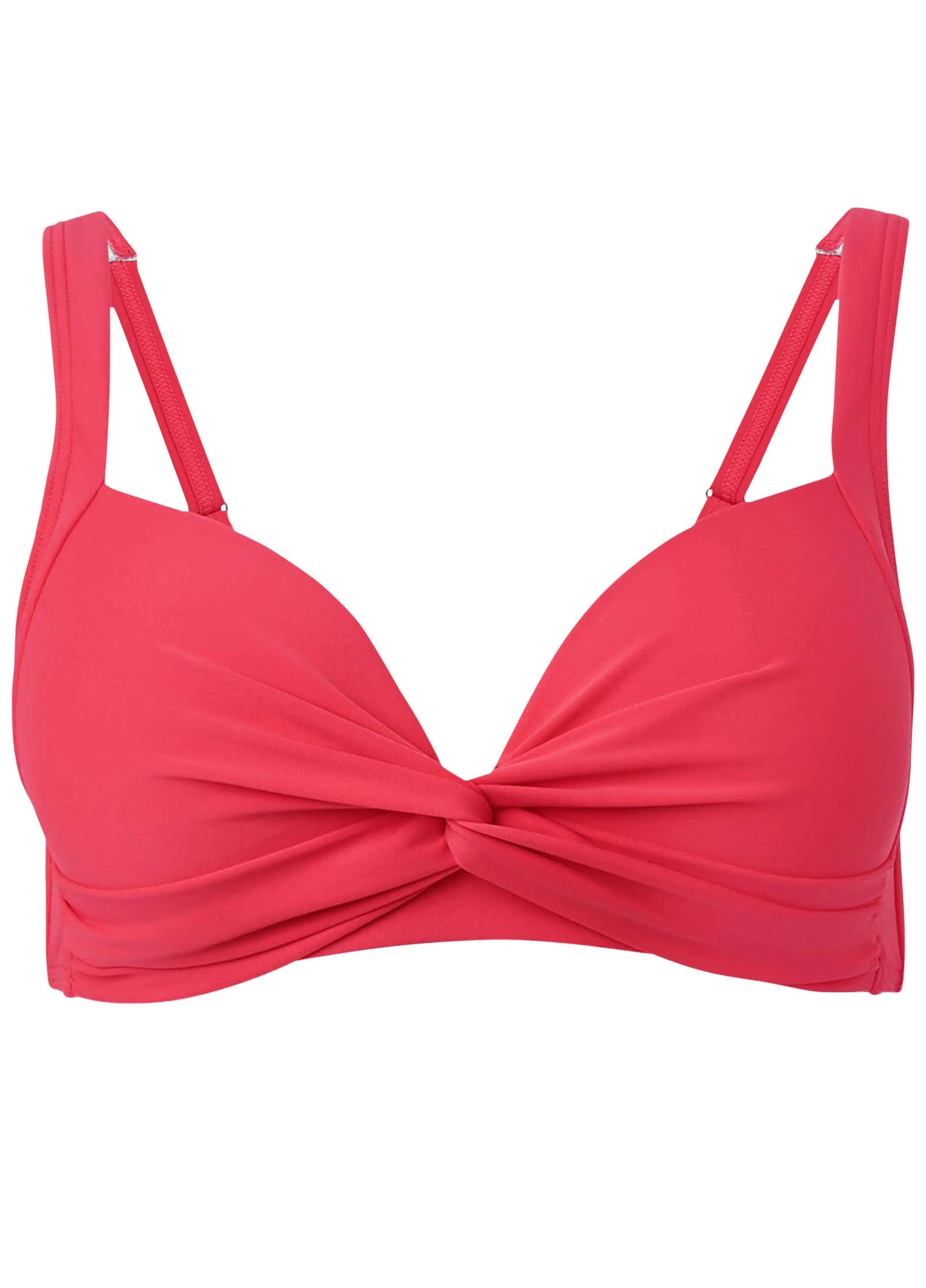 St Lucia Twist Bikini Top - Sunset Pink - Image 3