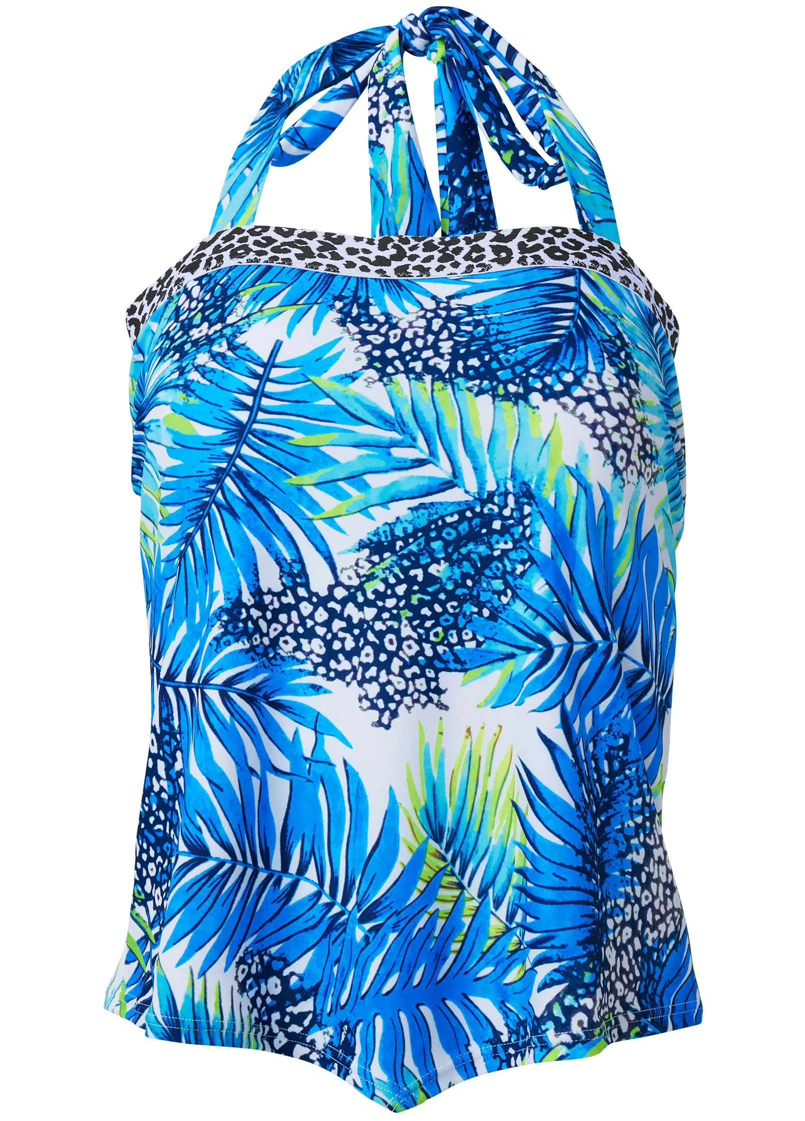 Animal Elastic Tankini Top - Moonlight Tropics - Image 3