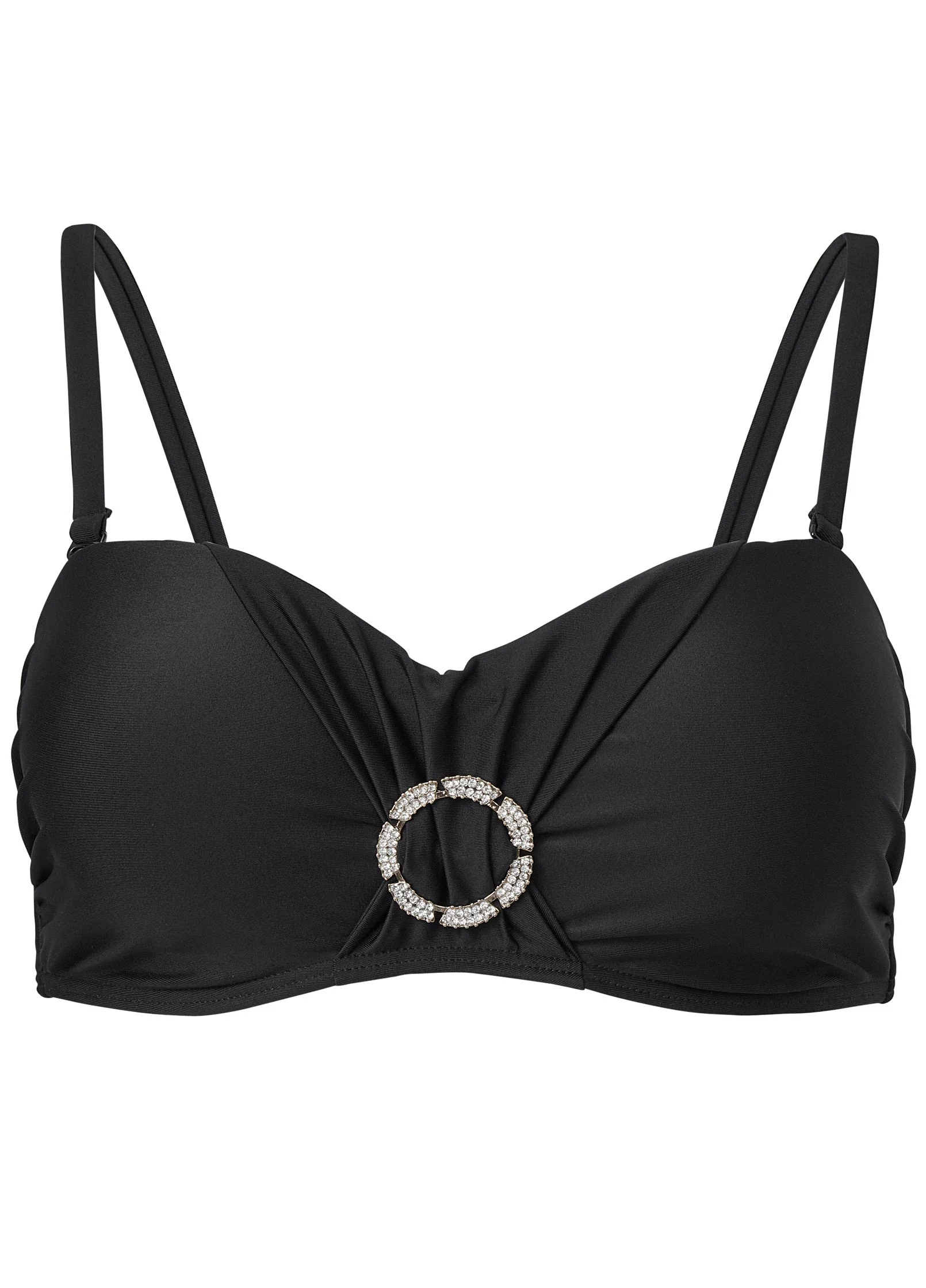 Bandeau Bling Bikini Top - Black Beauty - Image 3