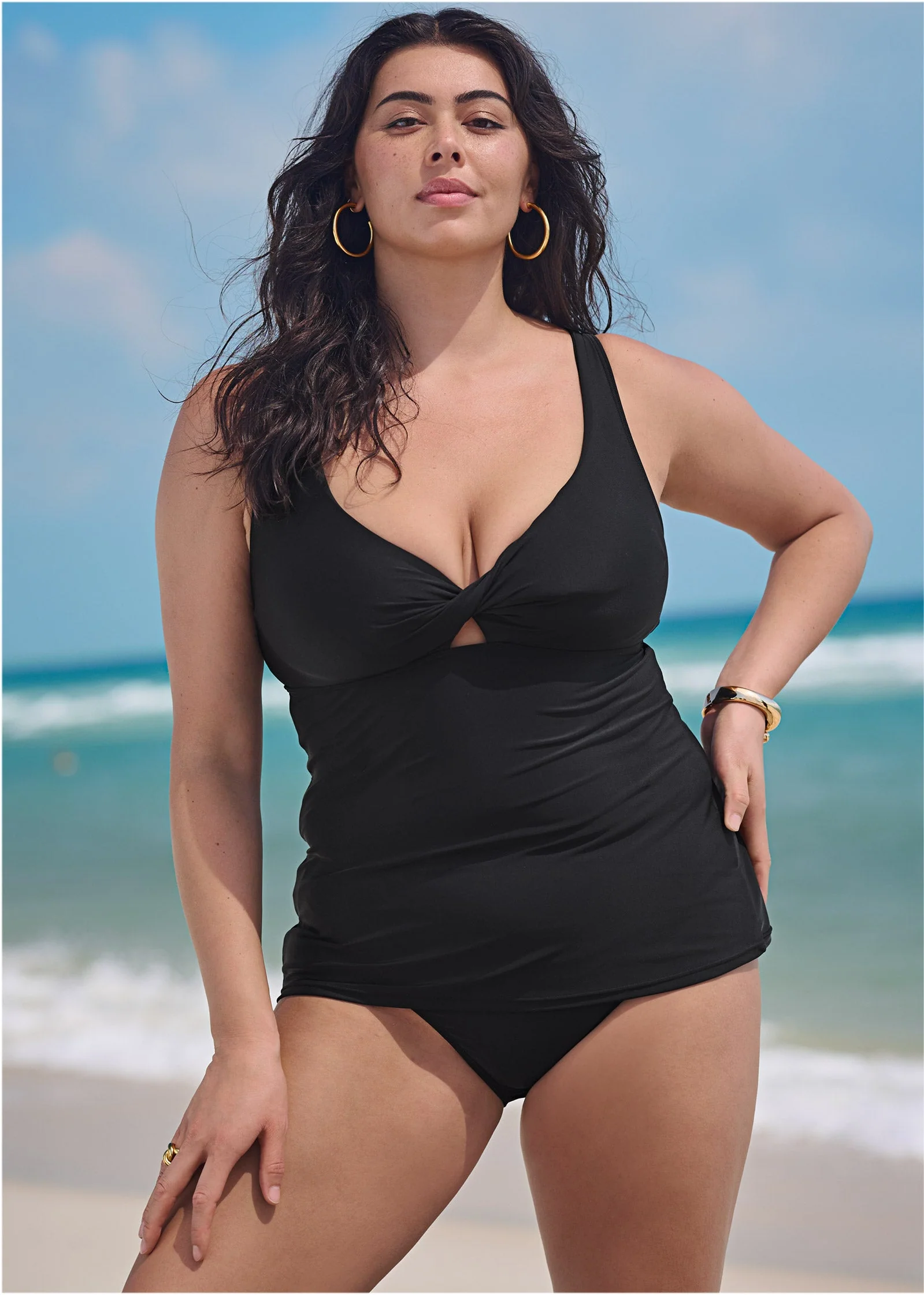 Twist Tankini Set - Black Beauty - Image 4