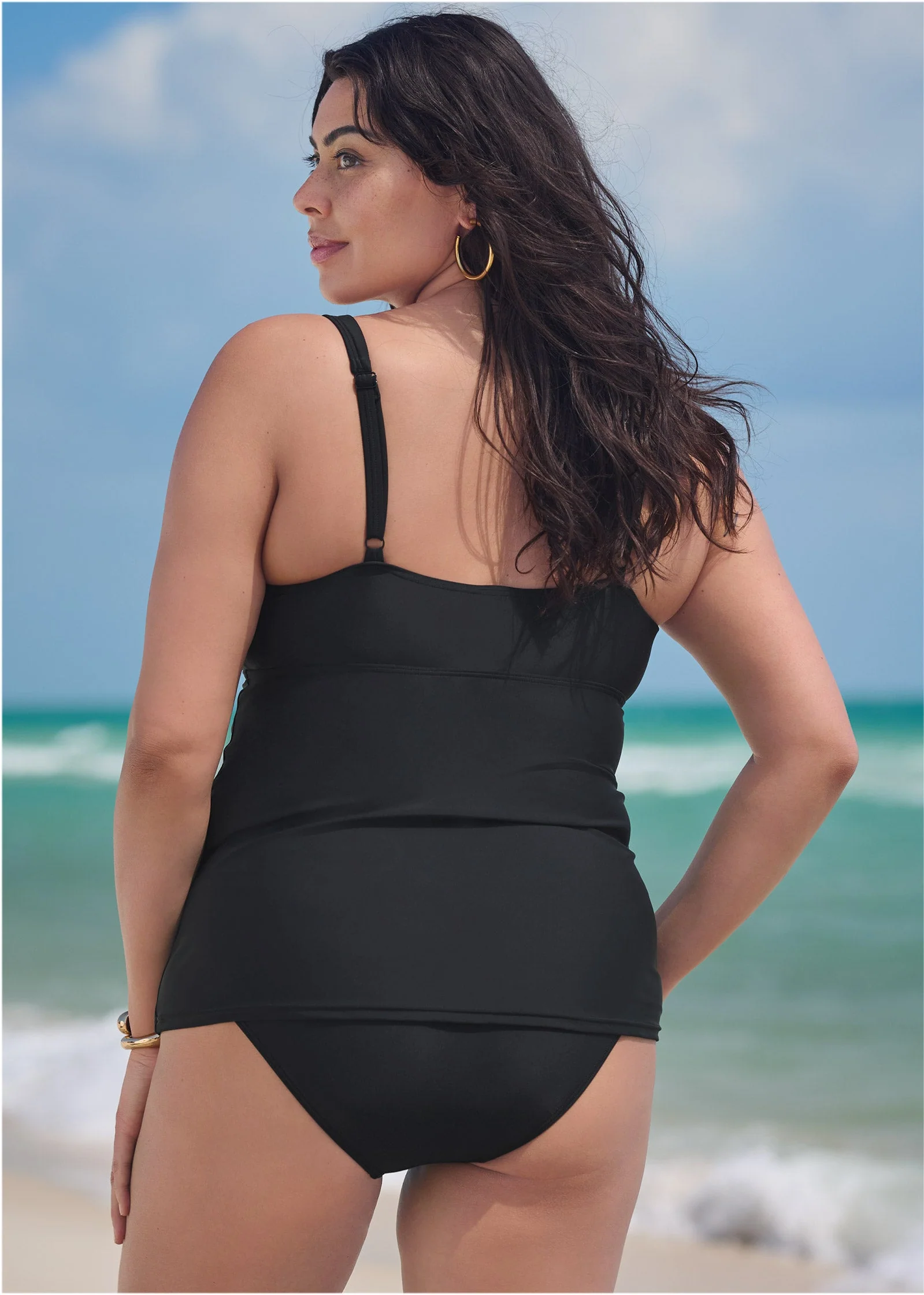 Twist Tankini Set - Black Beauty - Image 5