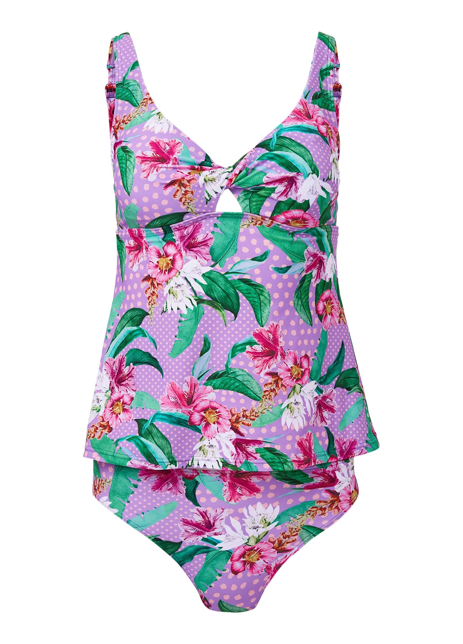 Twist Tankini Set - Polka Dot Jungle - Image 3