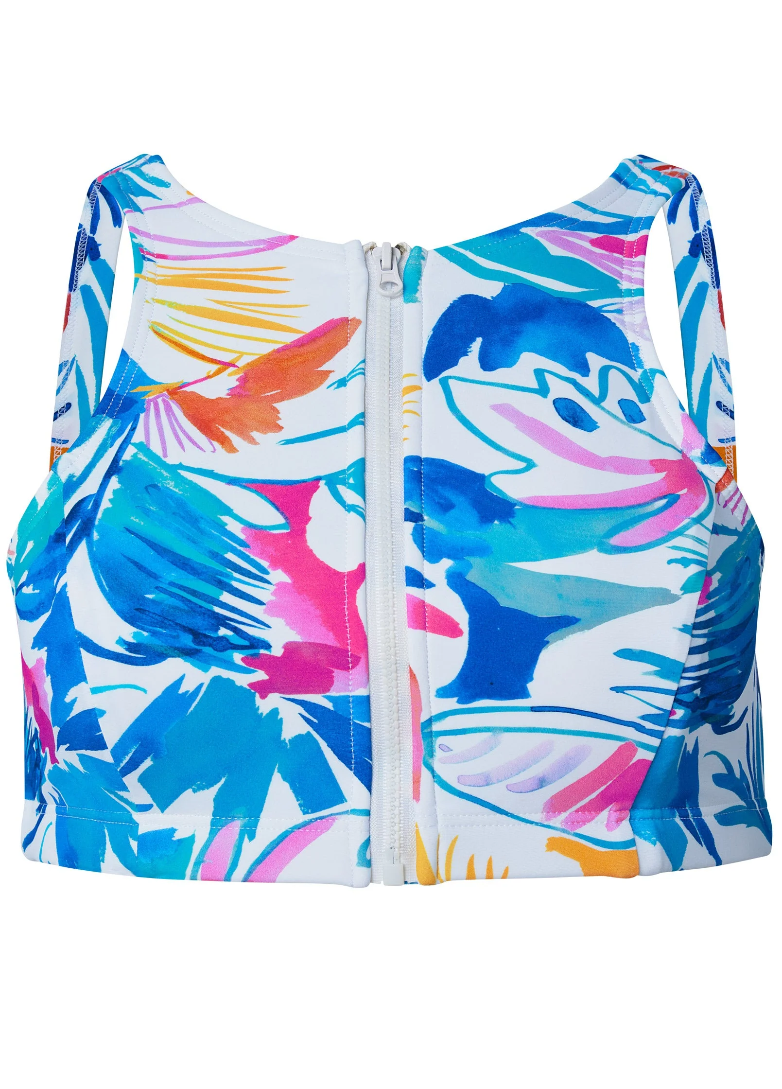 High-Neck Zip-Up Bikini Top - Laguna Mirage - Image 3