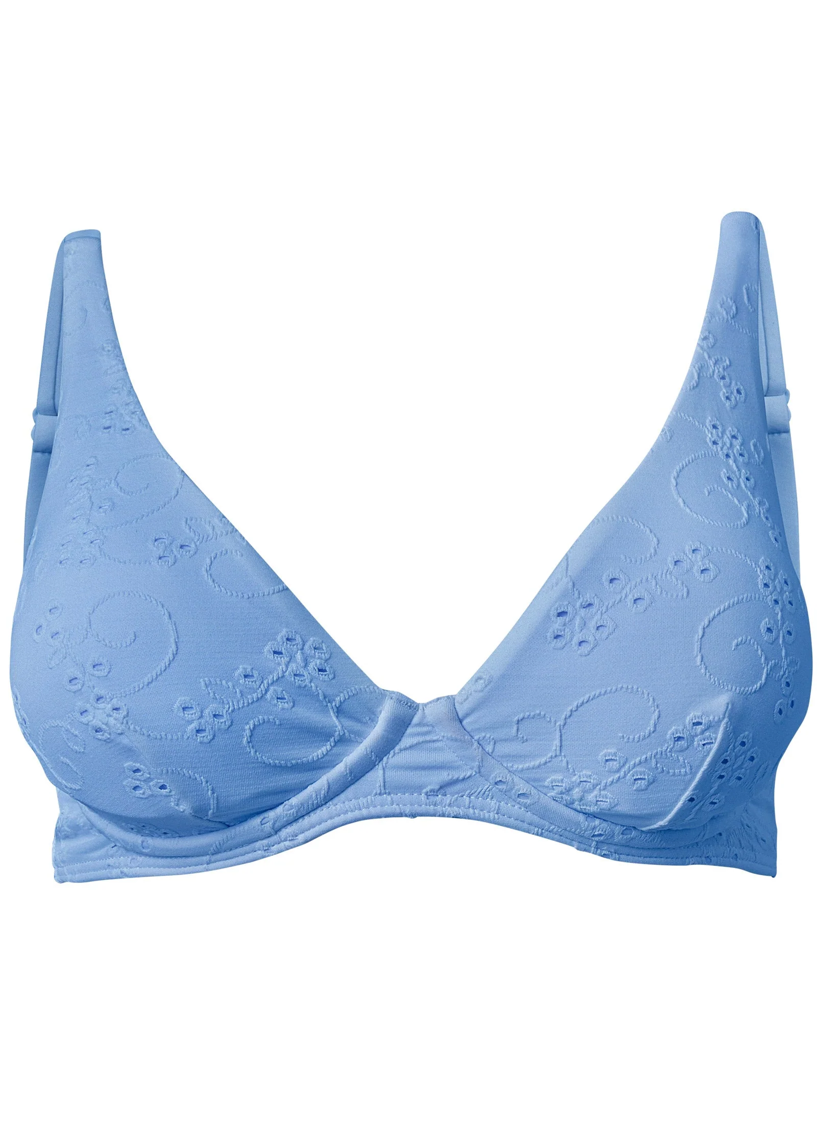 Plunge Enhancer Bikini Top - Blue Belle - Image 3