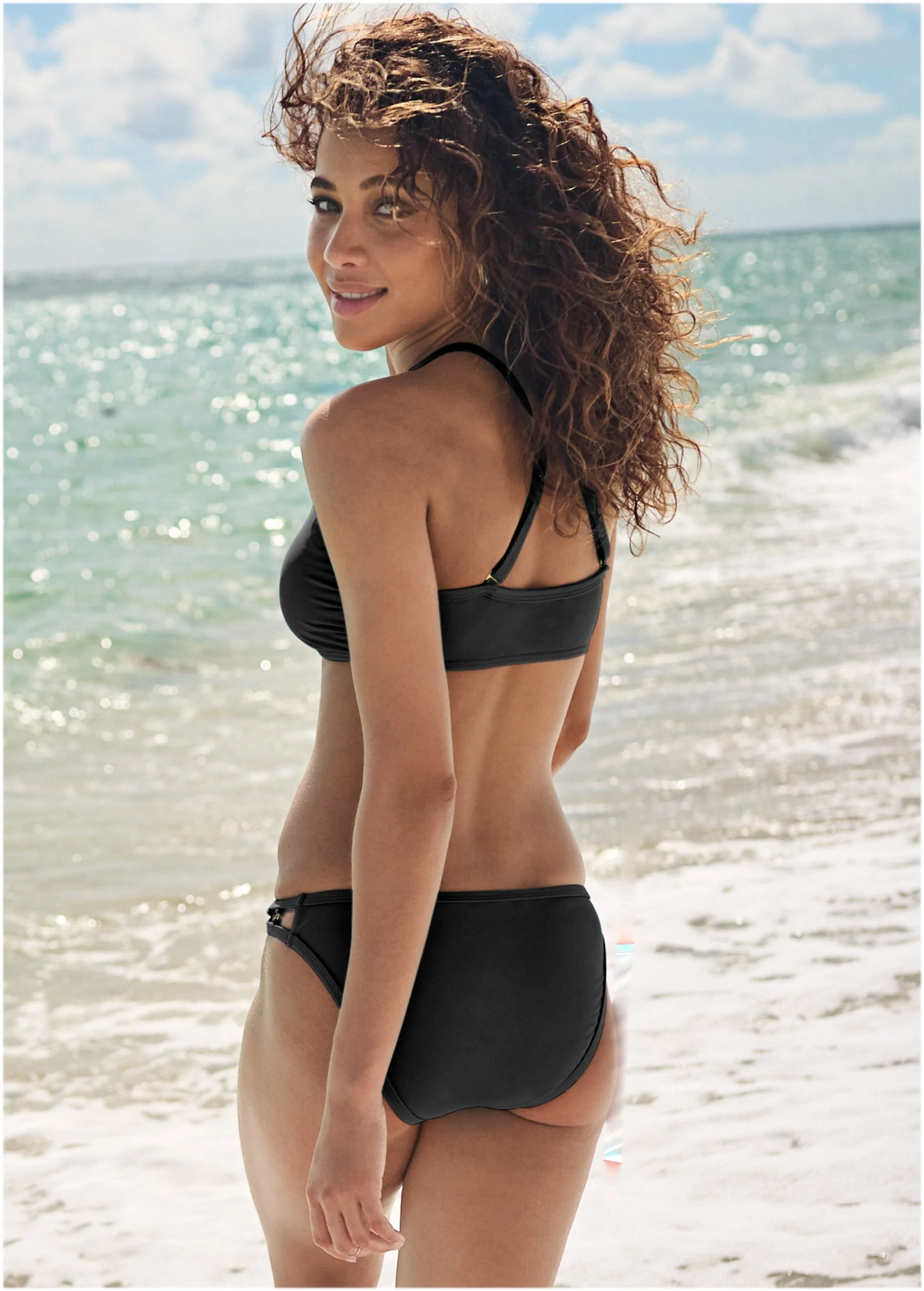 Scoop Ring Bikini Bottom - Black Beauty - Image 2