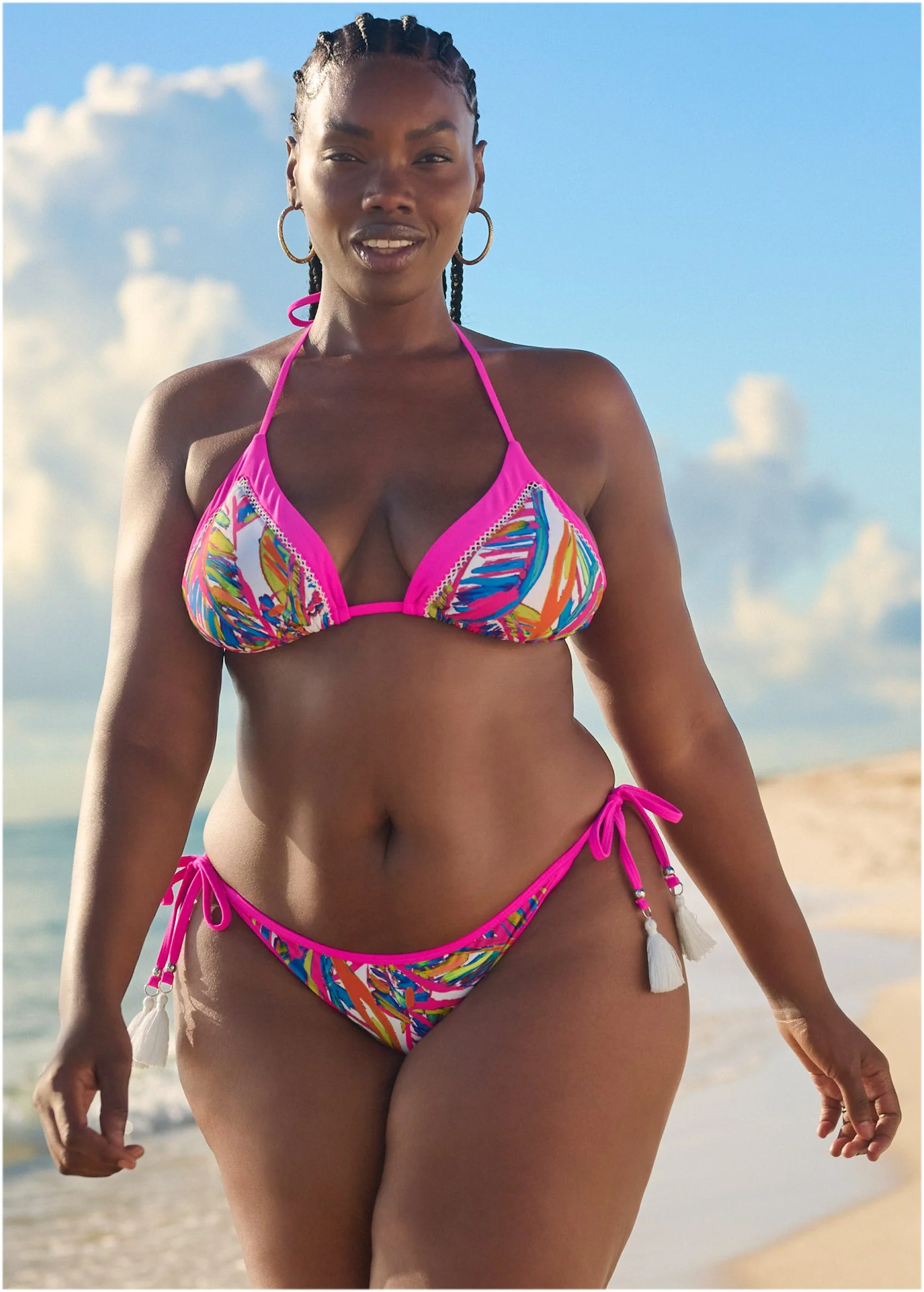 Key West Bikini Bottom - Bright Palm - Image 4