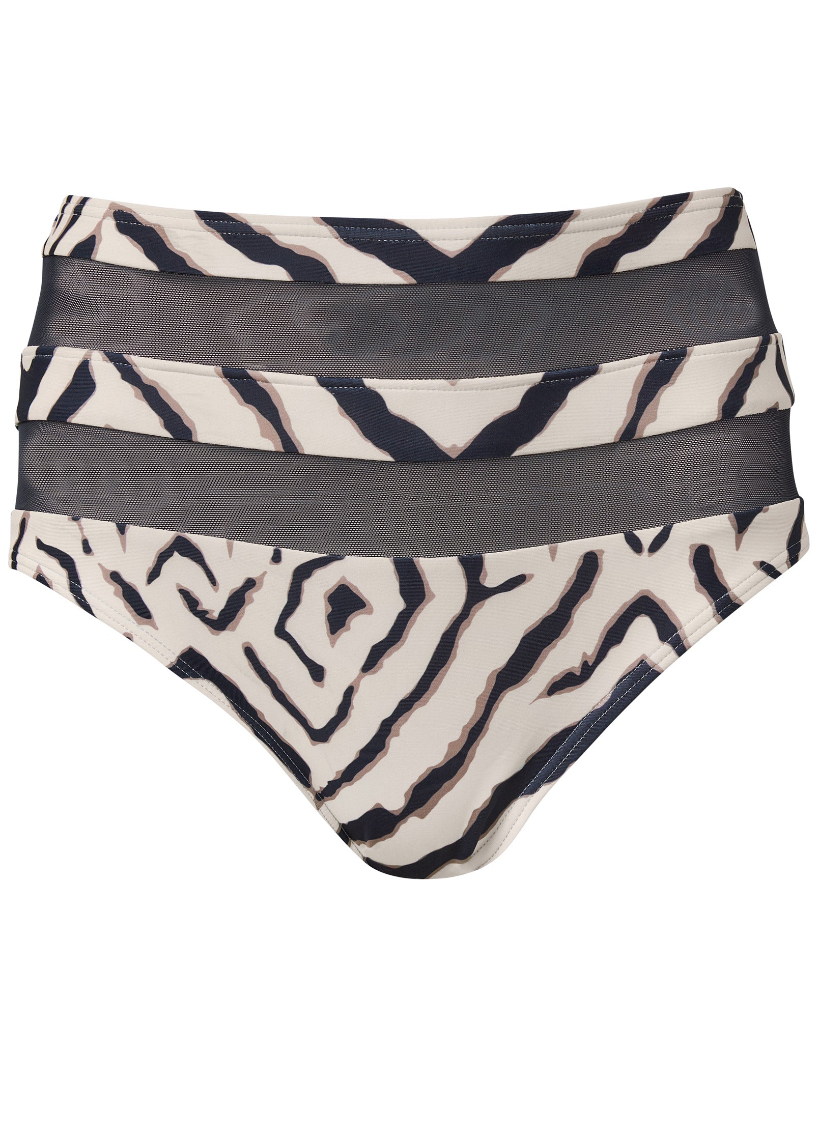 Mesh Peek-A-Boo High-Waist Bottom - Beach Babe - Image 3