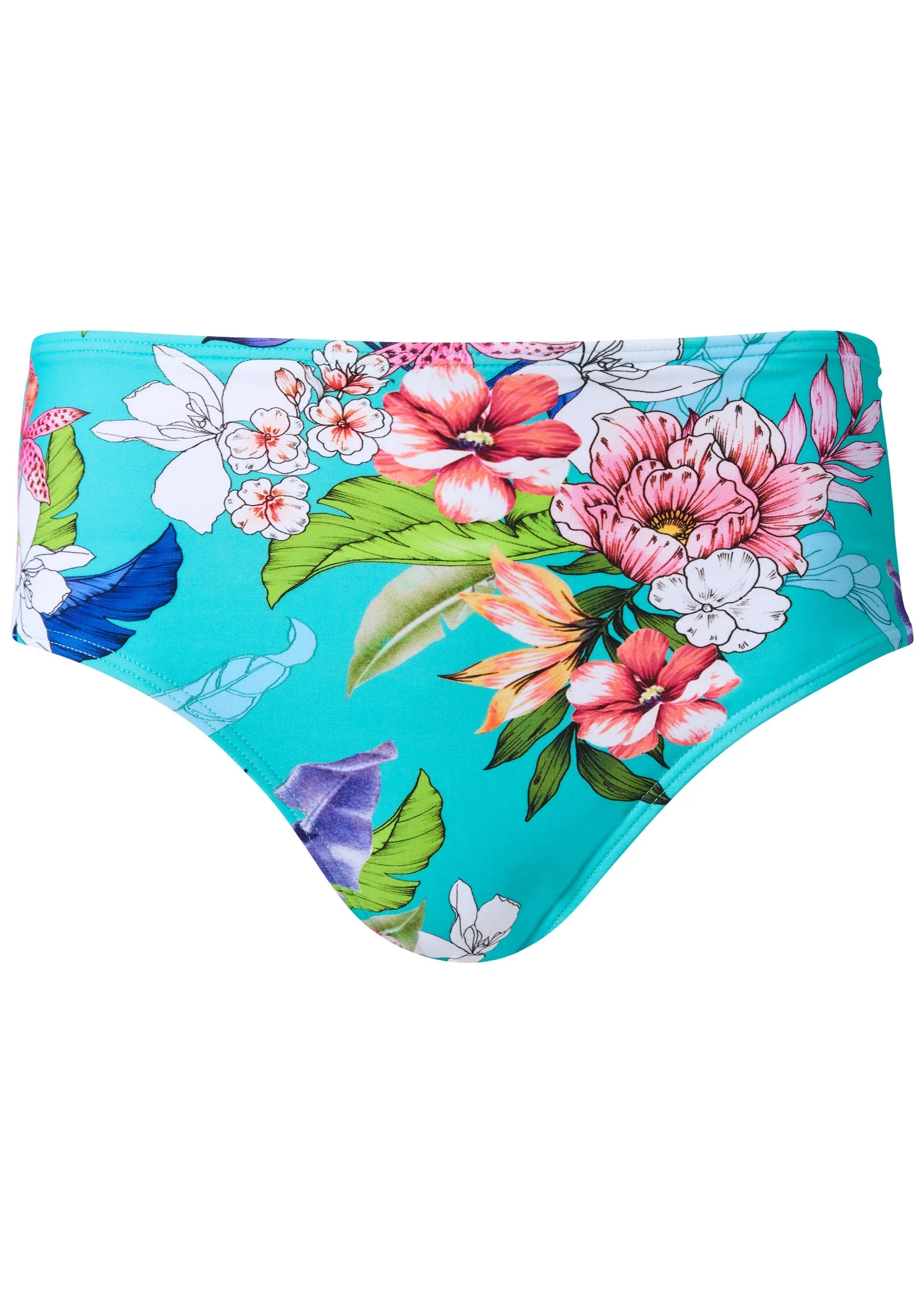 High-Waist Bikini Bottom - Aquatic Blooms - Image 3