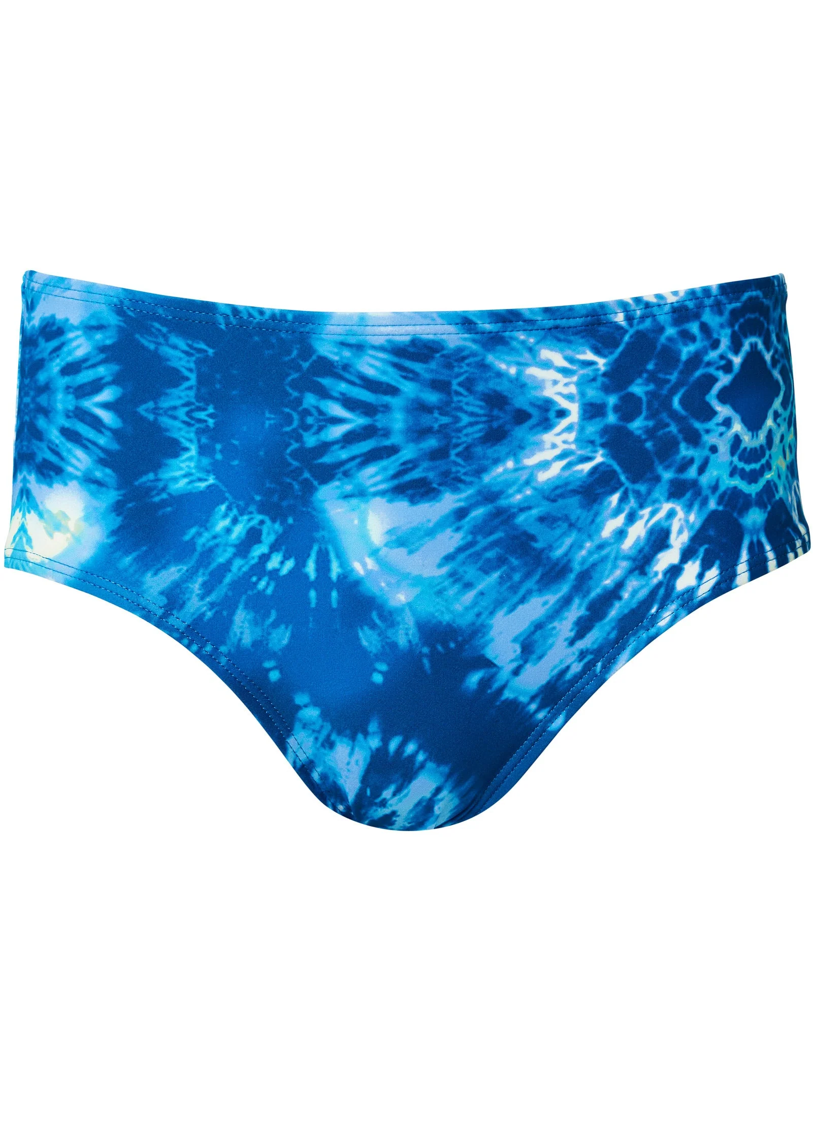 High-Waist Bikini Bottom - Blew Tie Dye - Image 3