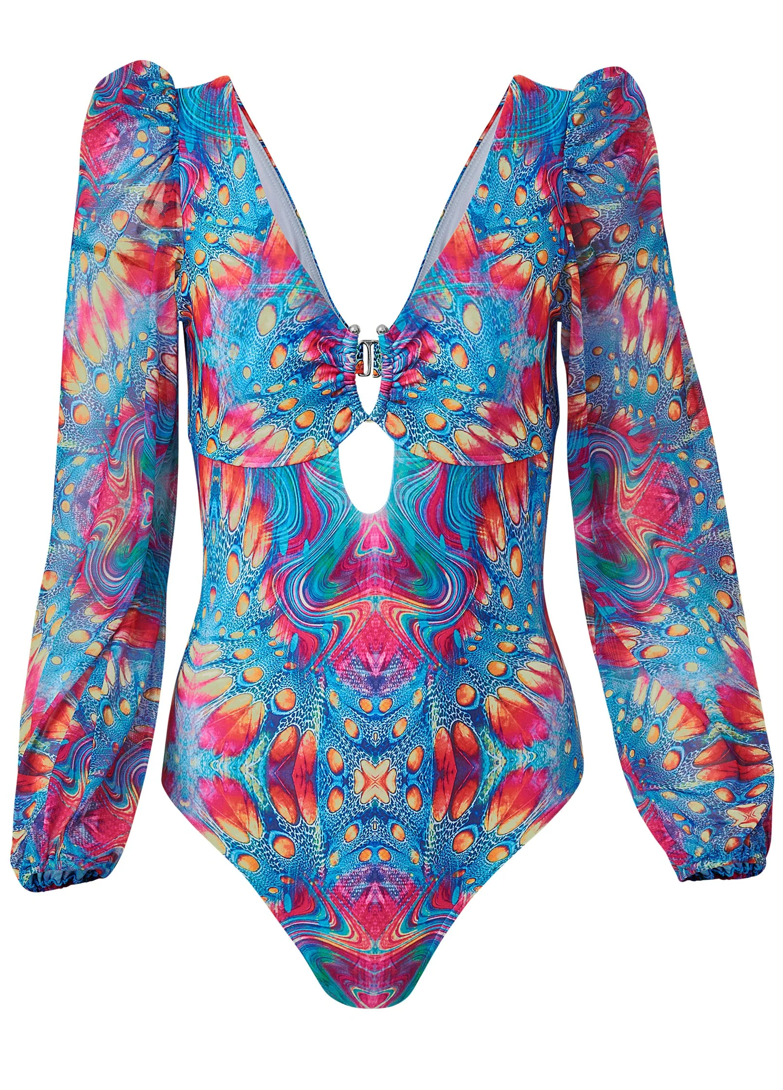 Mesh Sleeve One-Piece - Above The Waves - Image 3