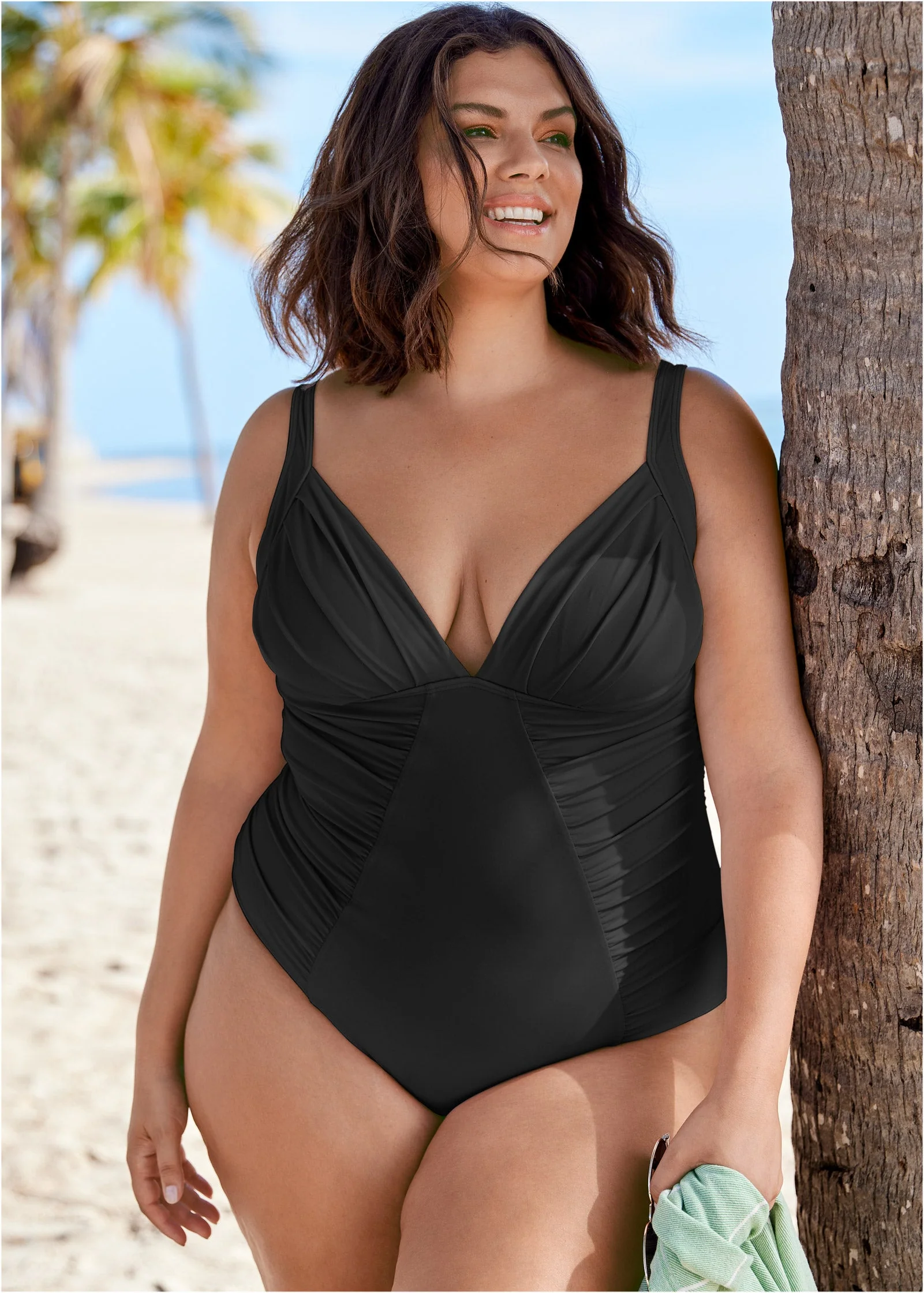 Ruched One-Piece - Black Beauty - Image 5