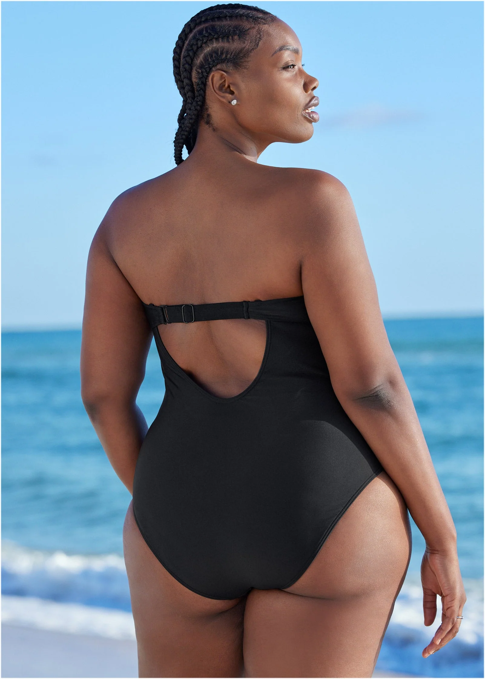 Bandeau Bling One-Piece - Black Beauty - Image 5