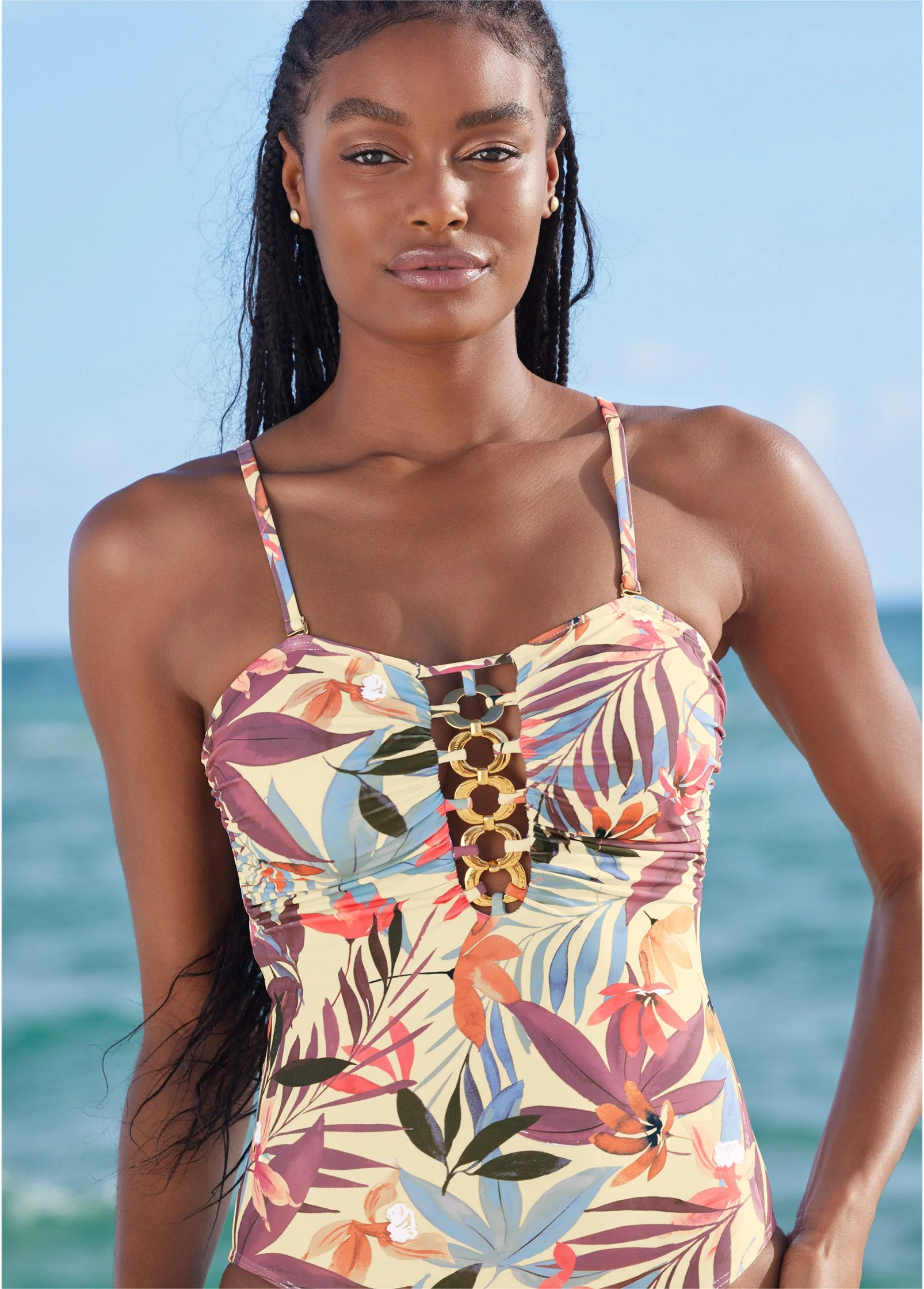 Bold Bandeau One-Piece - Tropic & Chill - Image 3