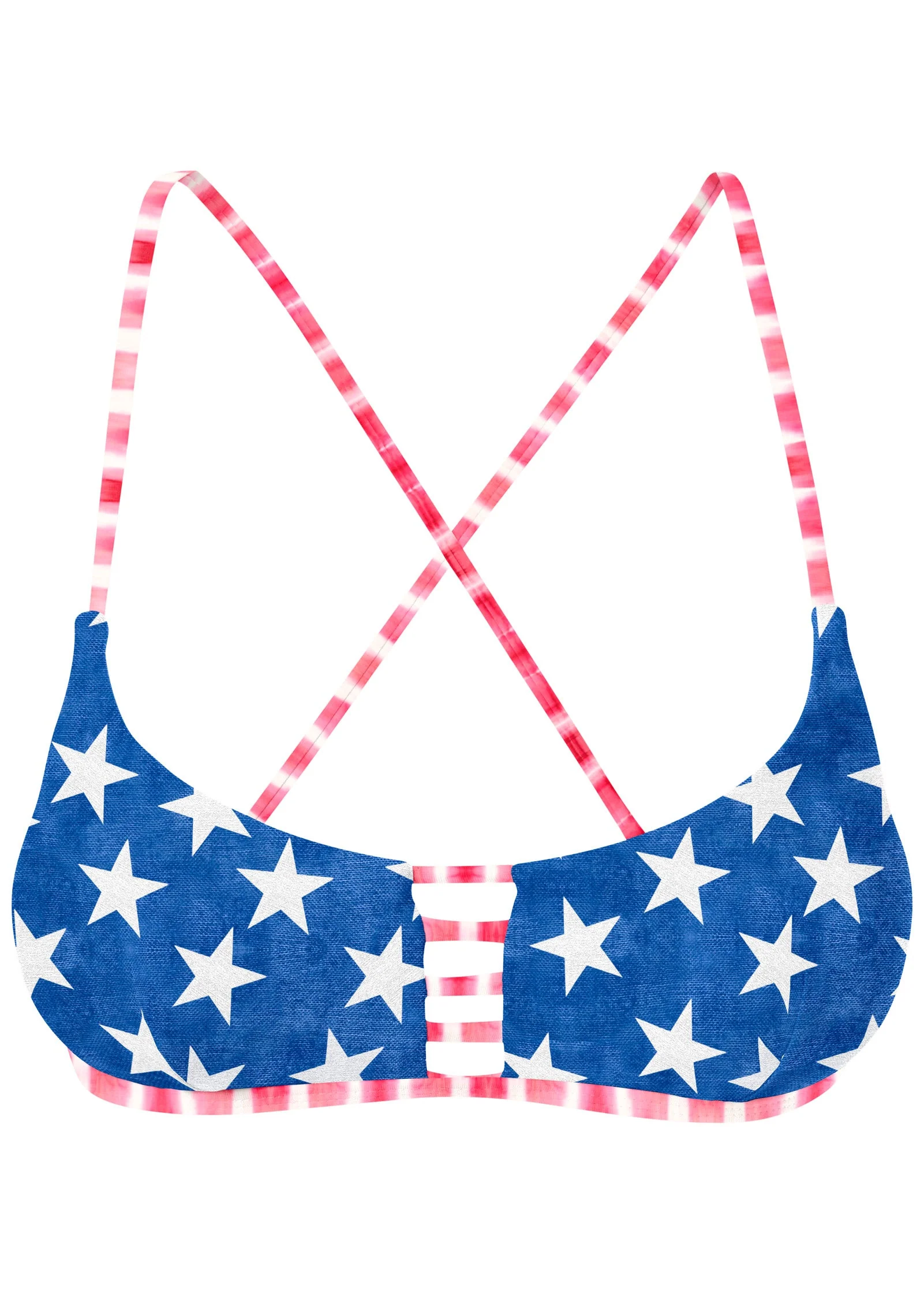 Strappy Bralette Bikini Top - American Star - Image 3