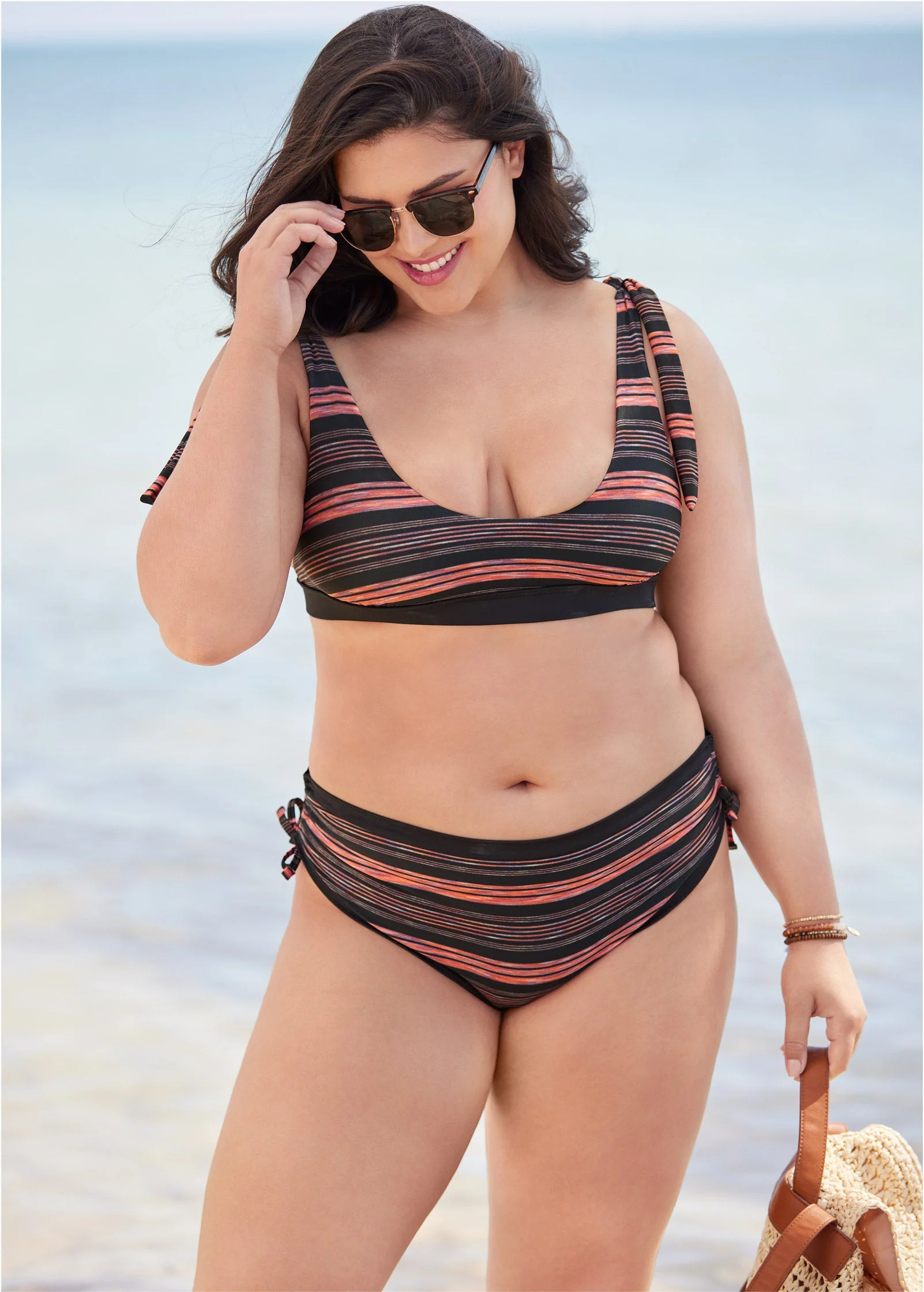 Nikki Bralette Top - Beach Stripes - Image 7