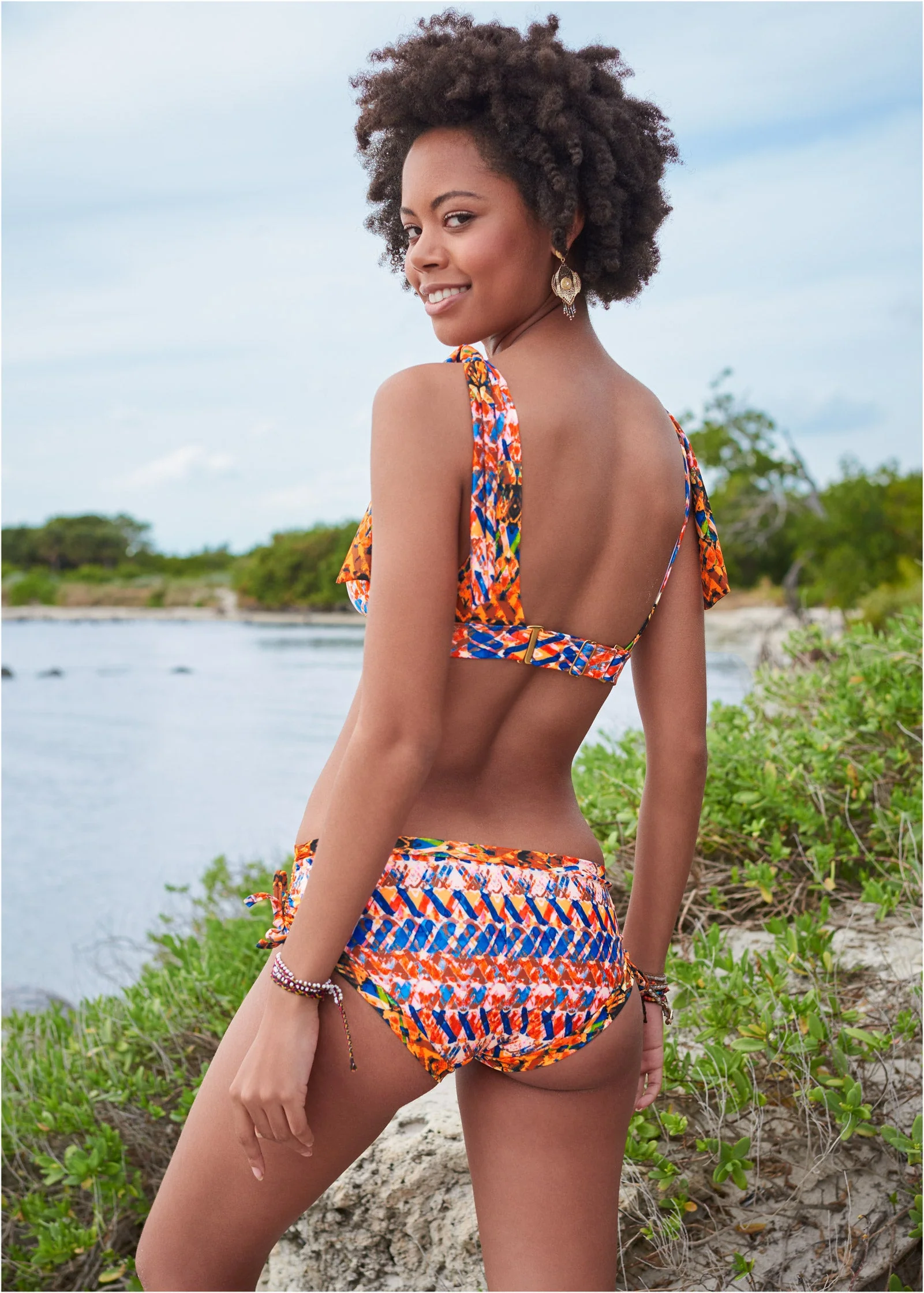 Nikki Bralette Top - Island Stripes - Image 2