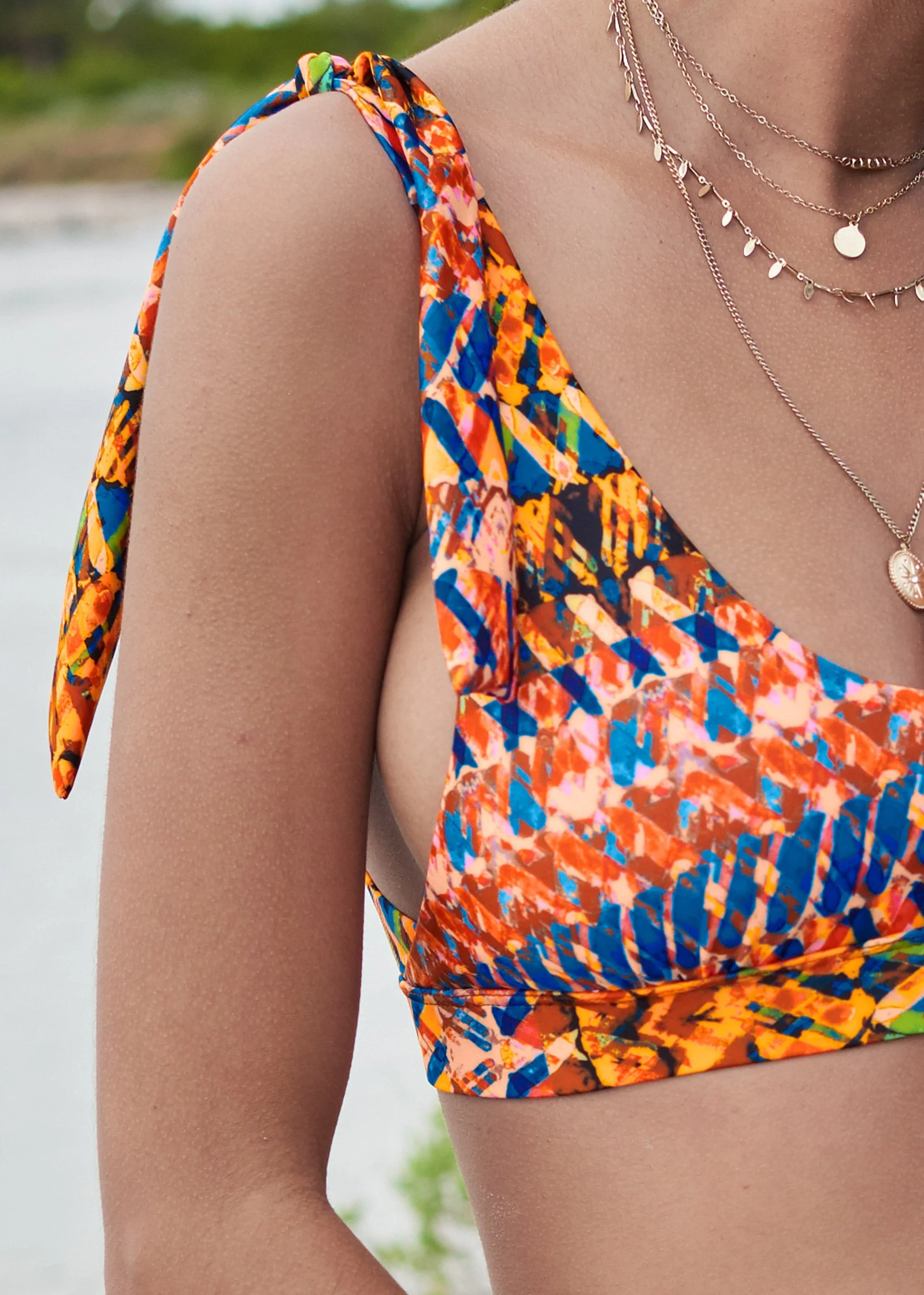 Nikki Bralette Top - Island Stripes - Image 3