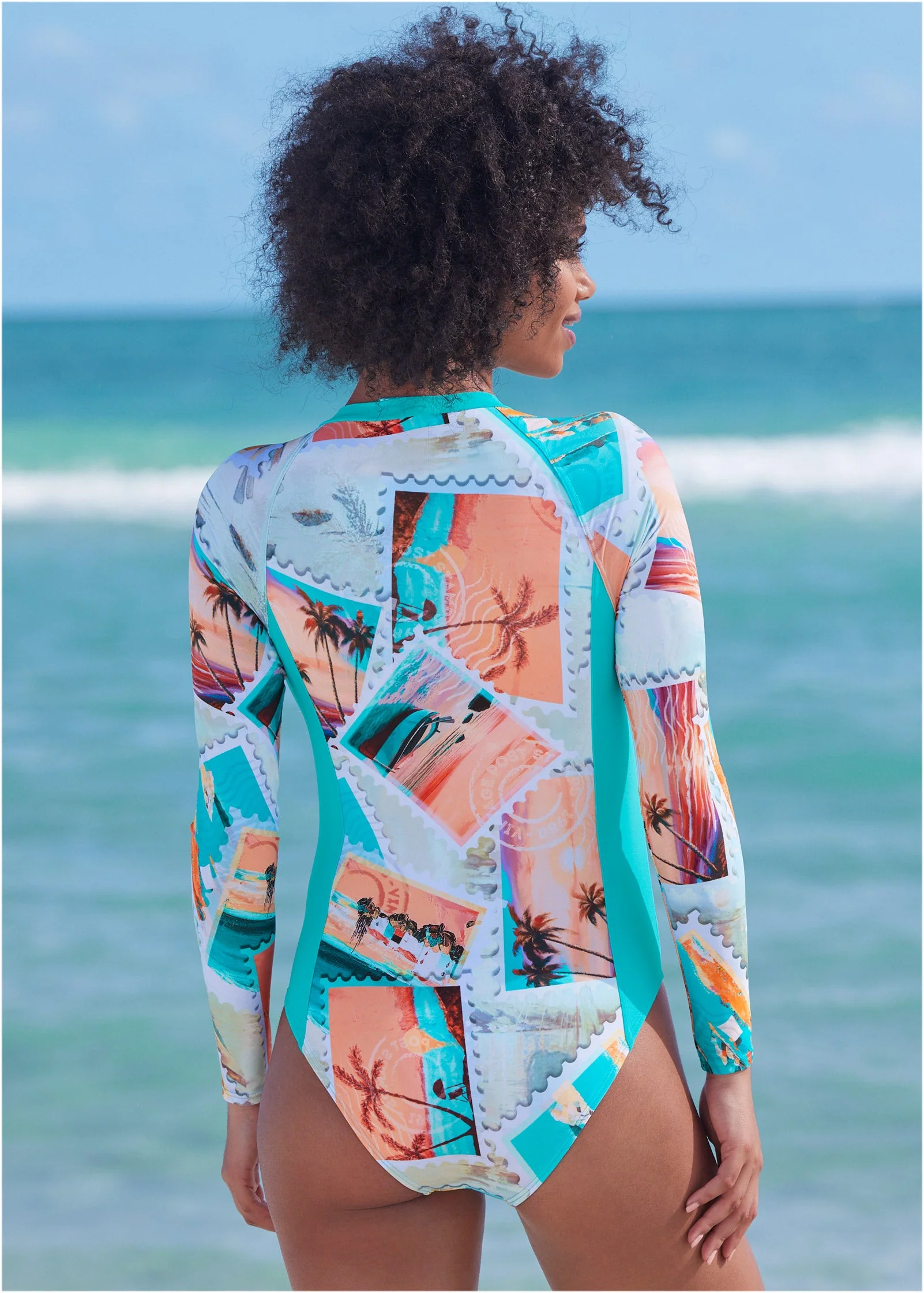RASH GUARD ONE-PIECE - Vacation Letter - Image 2