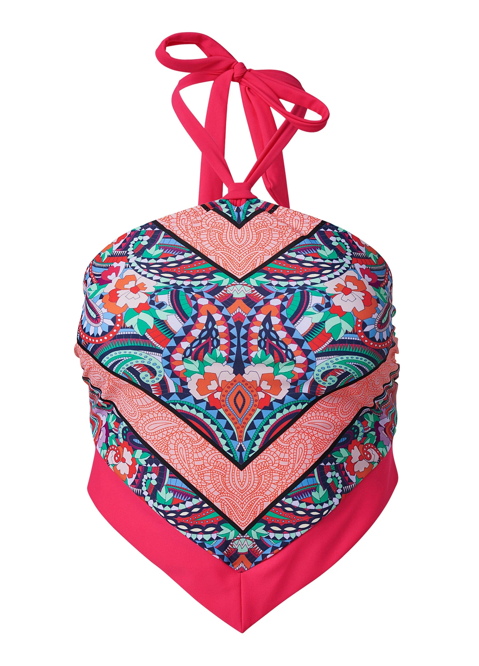 Hanky Hem Tankini Top - Pop Paisleys - Image 3