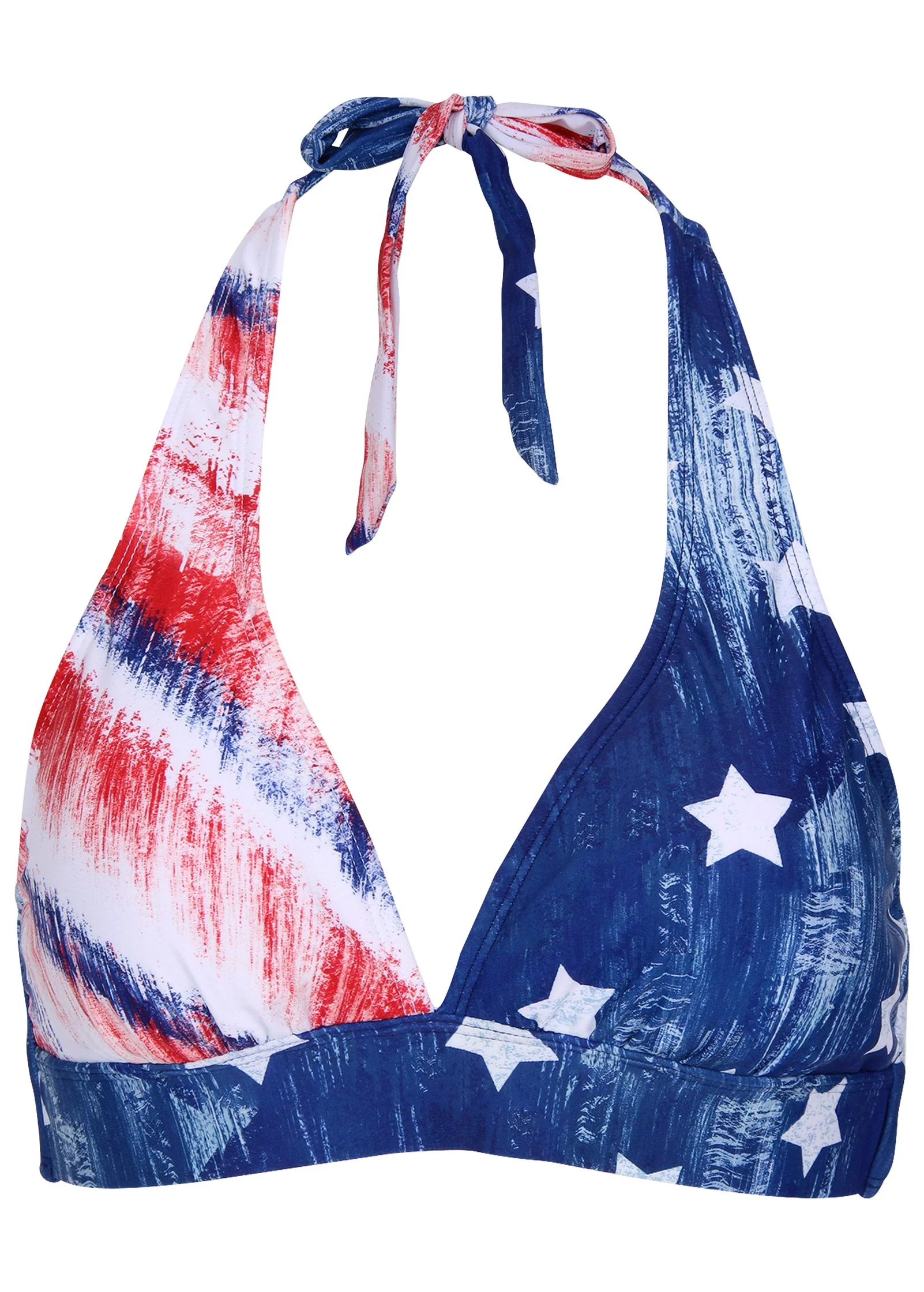 Anguilla Halter Bikini Top - Boardwalk Flag Small - Image 3
