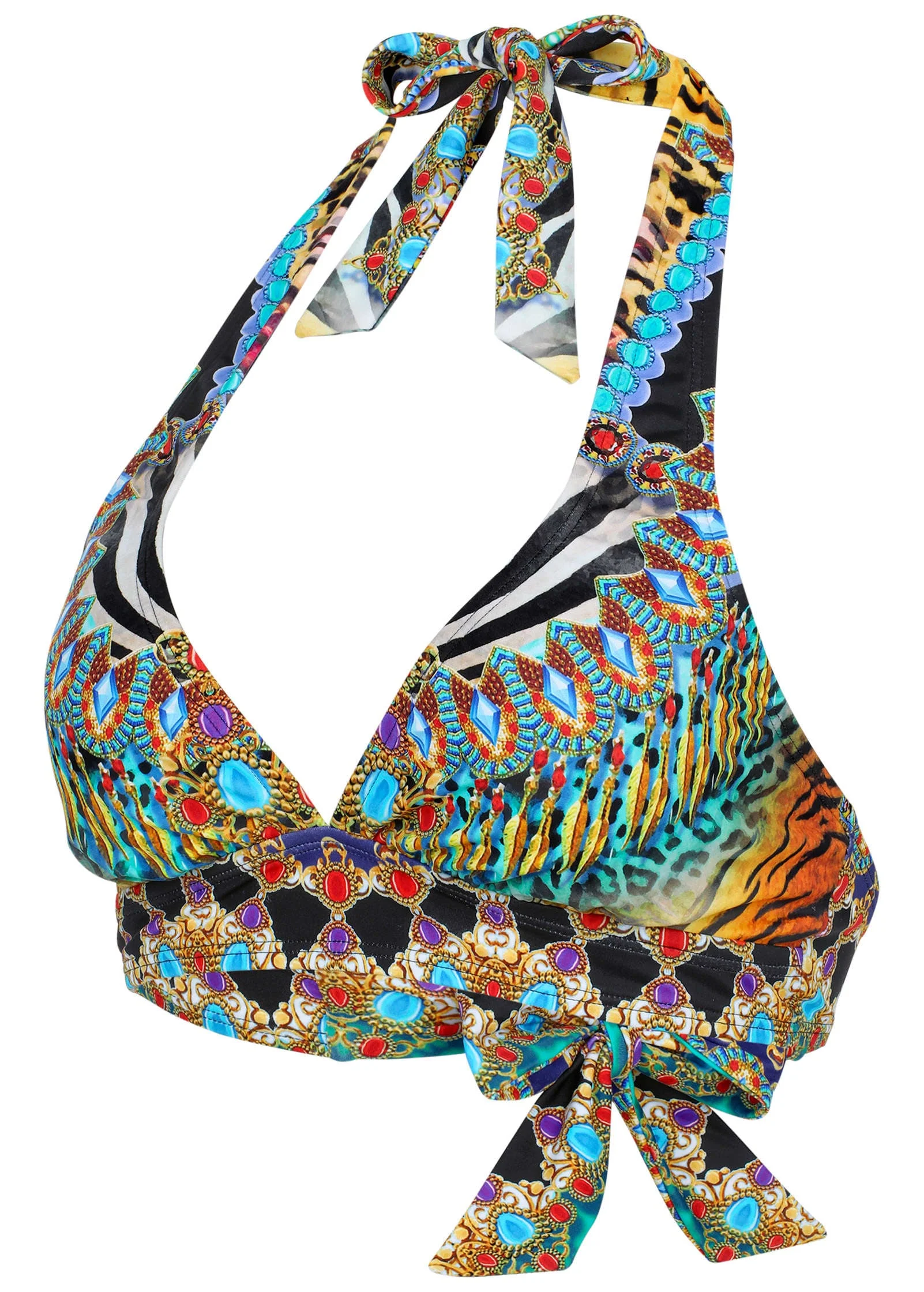 Anguilla Halter Bikini Top - Mirrored Jungle - Image 2