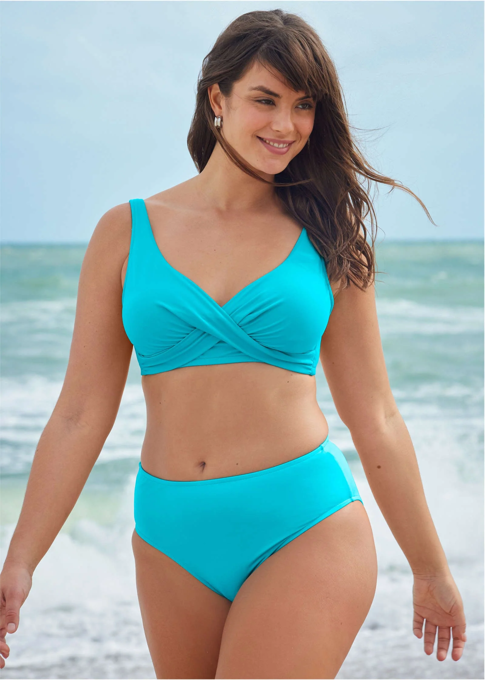 Lovely Lift Wrap Top - Aqua Reef - Image 5