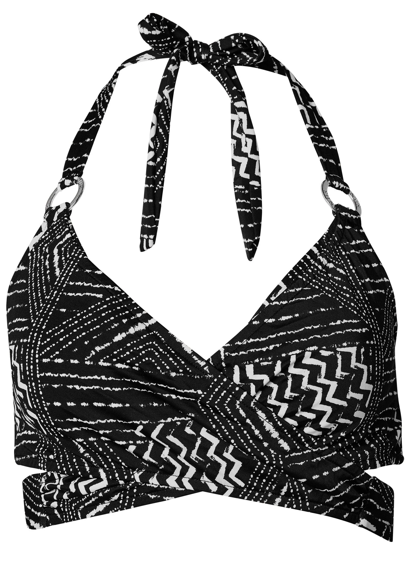 Laguna Wrap Underwire Top - Monochrome Moves - Image 3