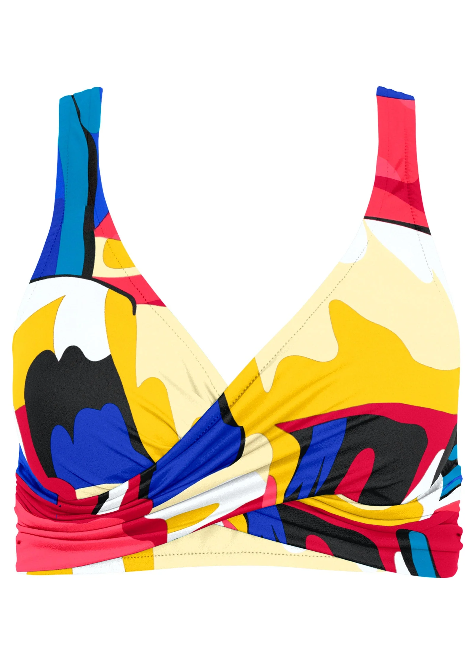 Lovely Lift Wrap Bikini Top - Abstract Swirl - Image 3