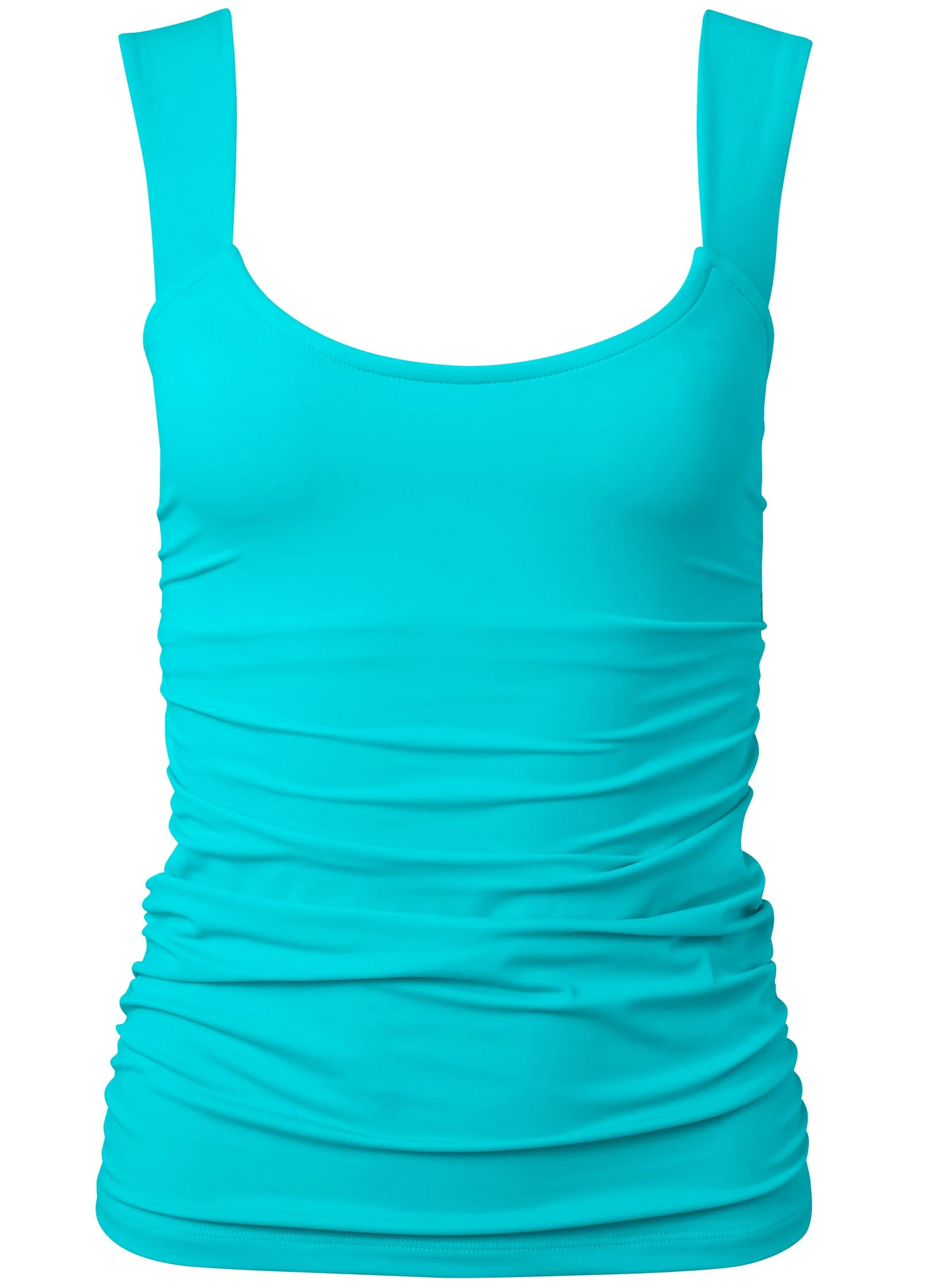 Scoop Neck Tankini Top - Aqua Reef - Image 3