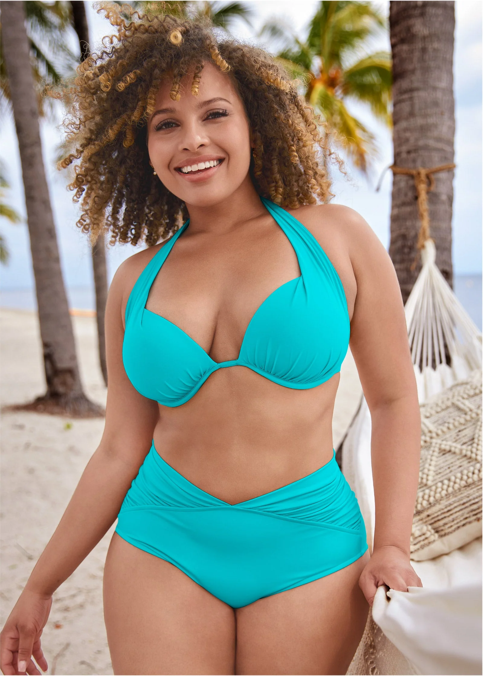 Marilyn Push-Up Bikini Top - Aqua Reef - Image 5
