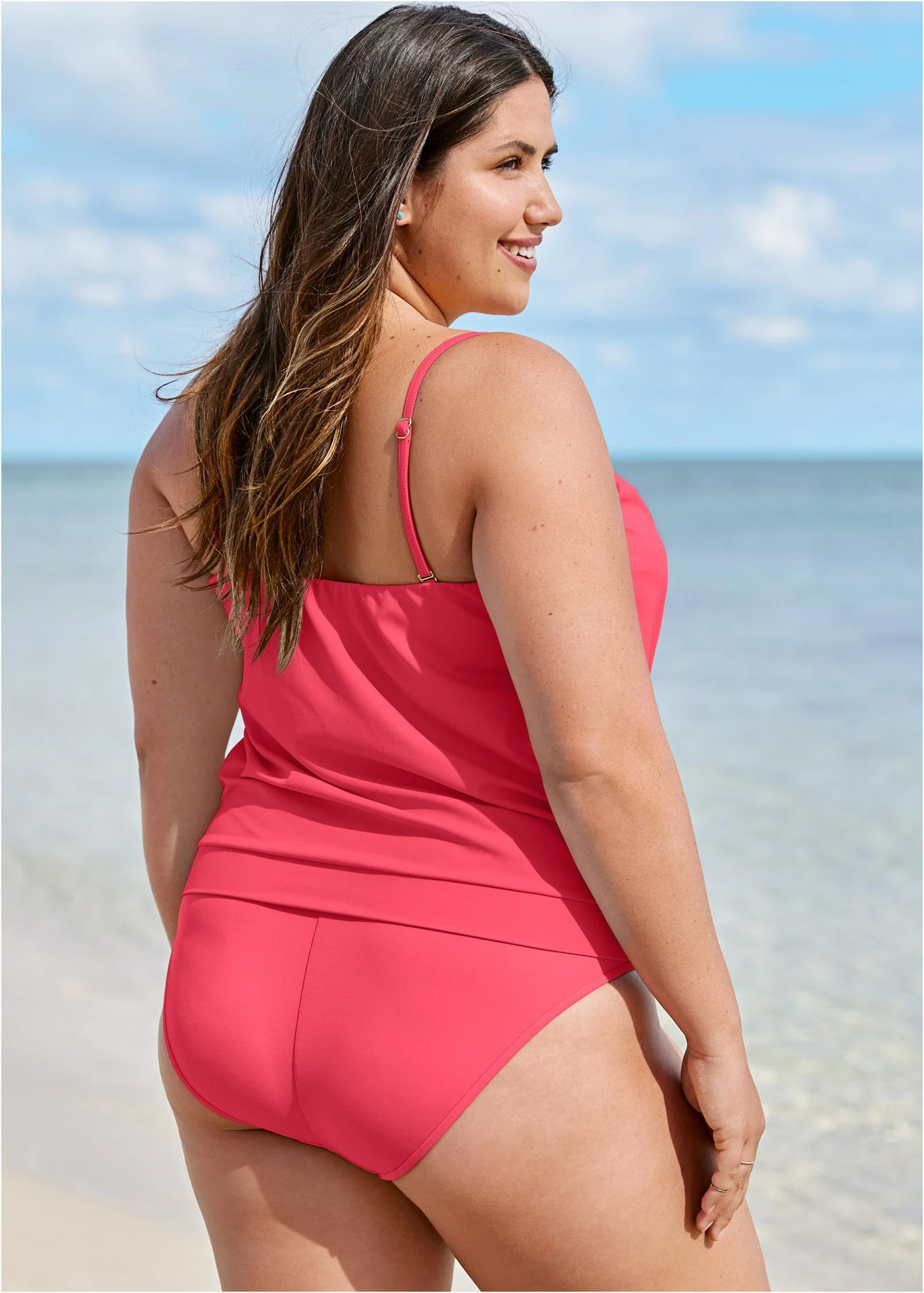 Blouson Bandeau Tankini - Sunset Pink - Image 6