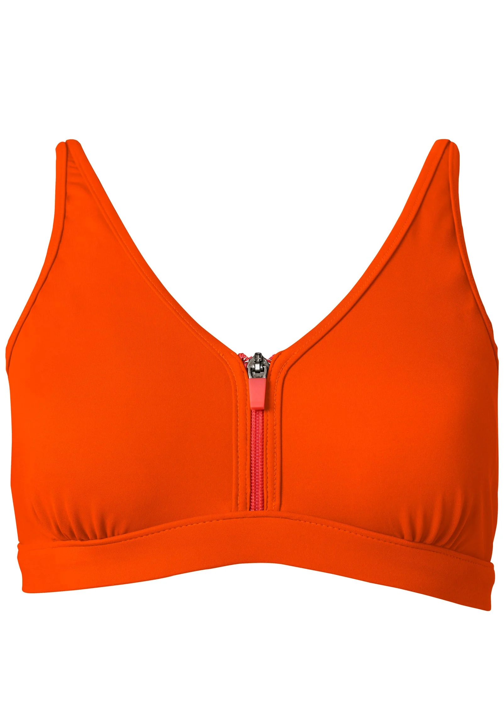 St Tropez Zip Up Top - Burnt Orange - Image 3