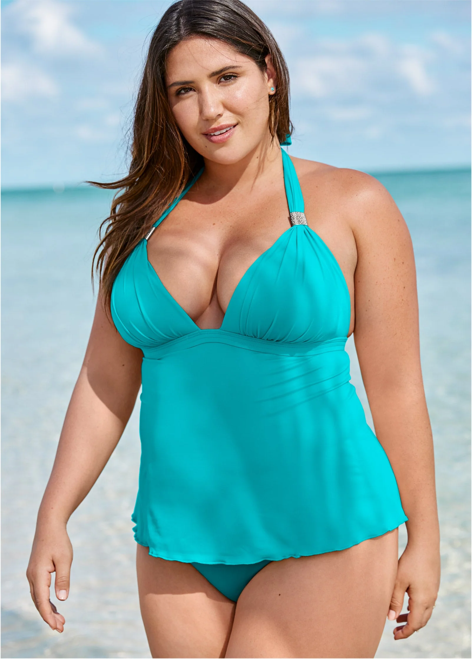 Goddess Push-Up Tankini - Aqua Reef - Image 5