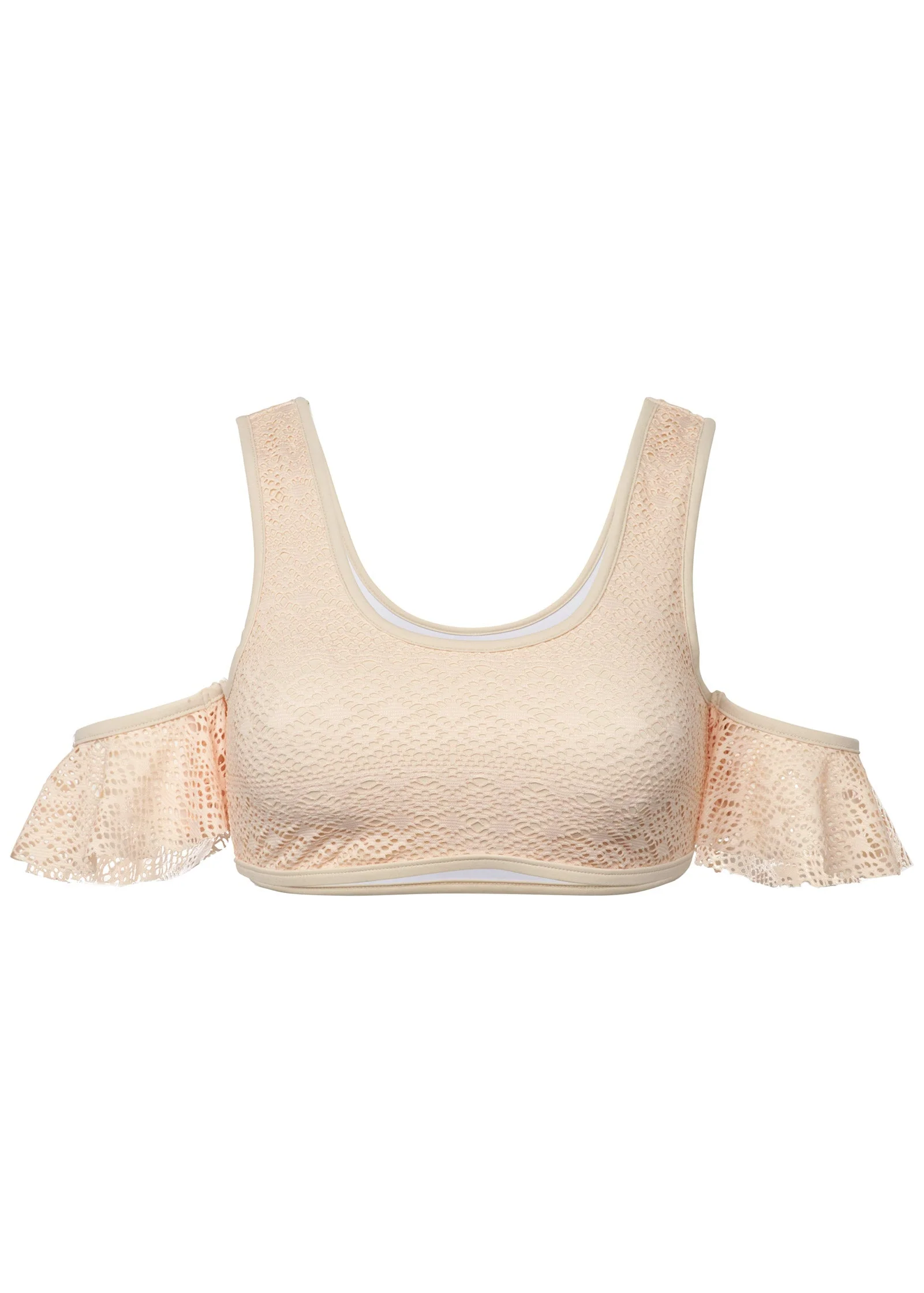 Crochet Cold-Shoulder Top - Brazilian Sand - Image 2