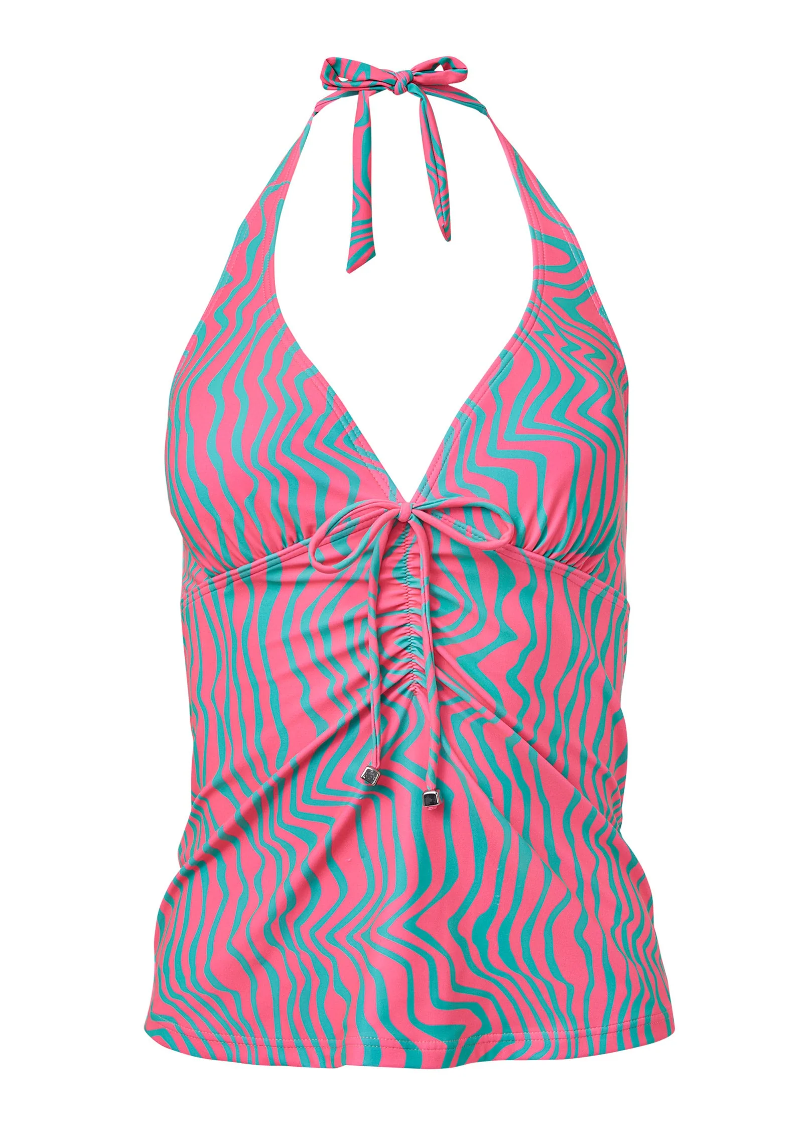 Sicily Halter Tankini - Parting Wave - Image 3